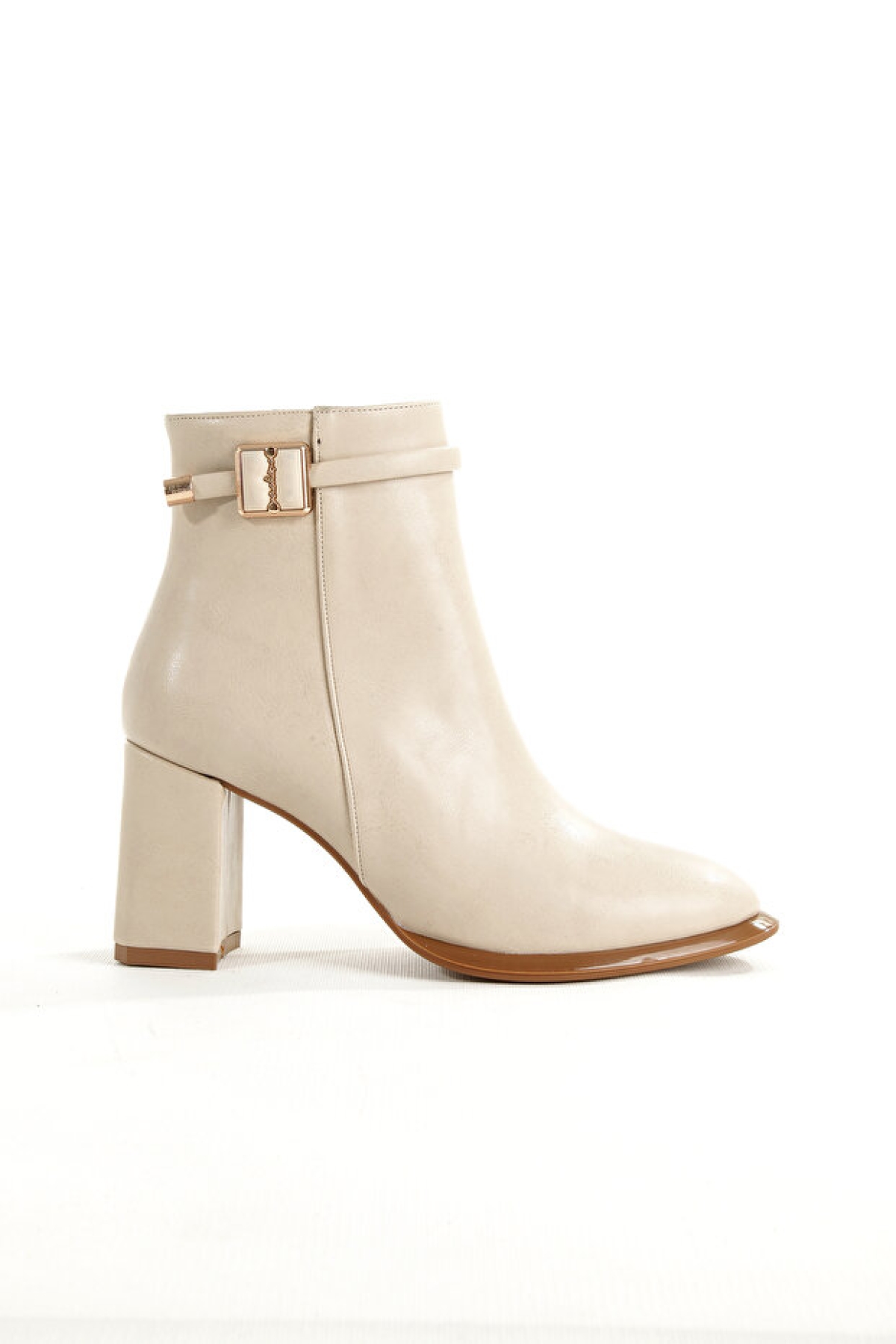 655458 Kadın Kalın Topuklu Fermuarlı Bot - Görsel 5