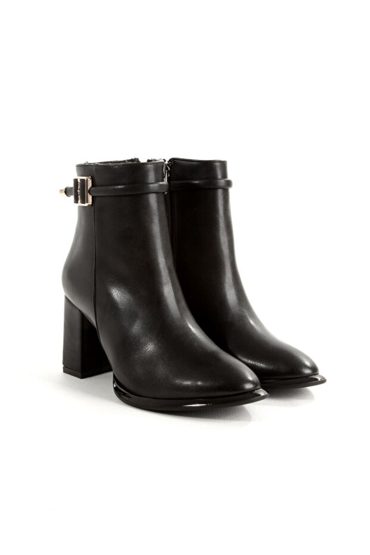 655458 Kadın Kalın Topuklu Fermuarlı Bot - Görsel 5