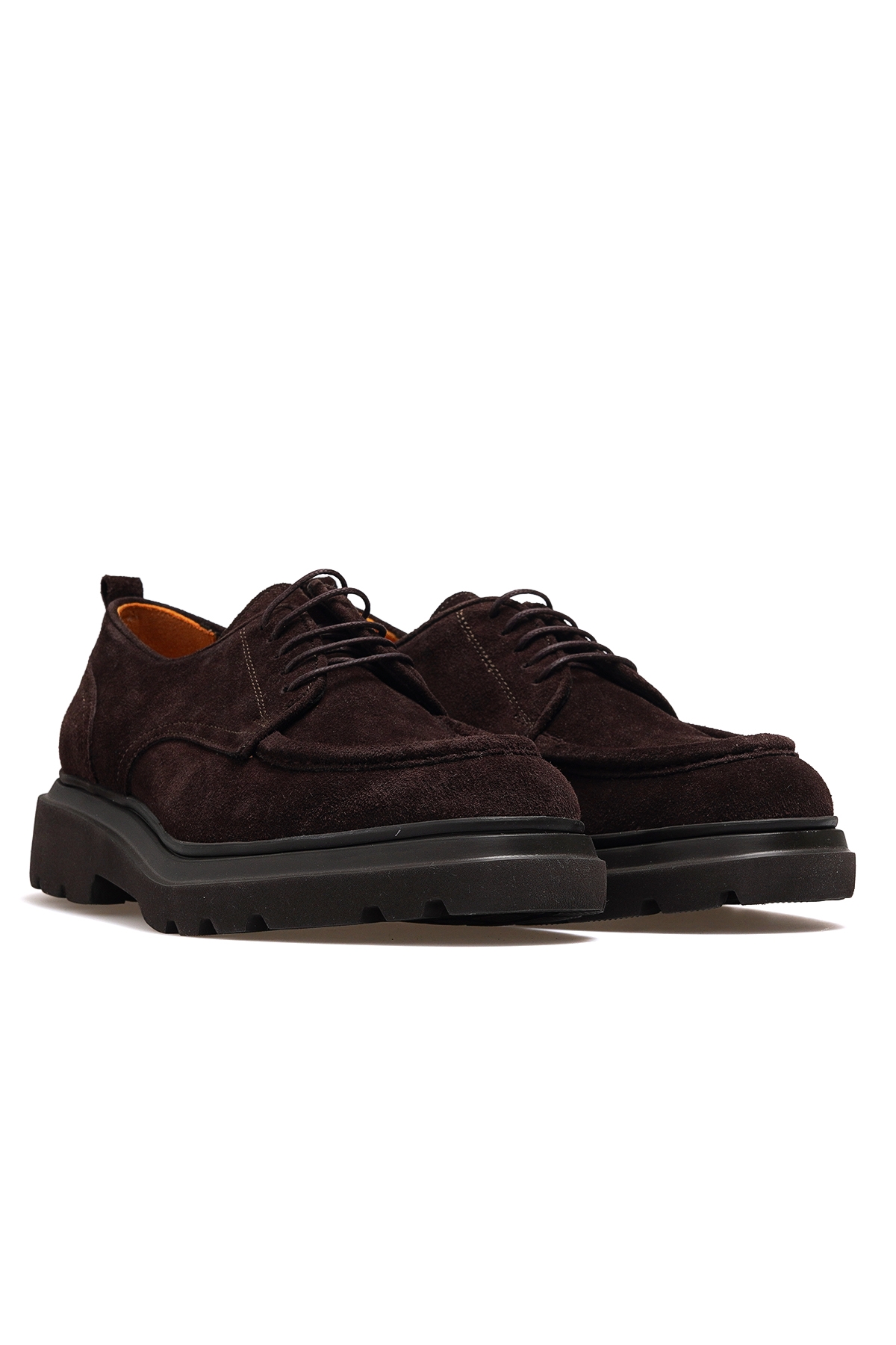 Erkek Hakiki Deri Casual Günlük Ayakkabı 25k Ykm-54083 M Kahve Nubuk - Görsel 6