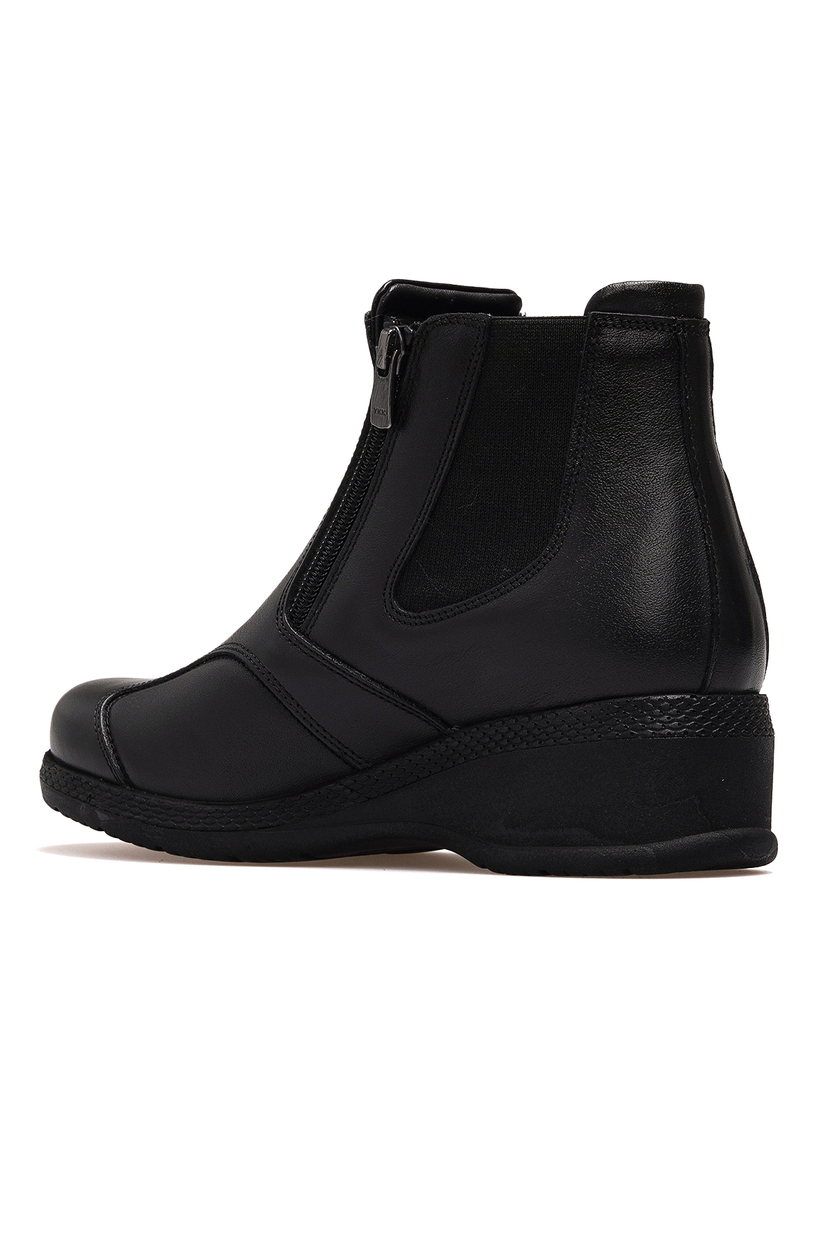 Dude Kadın Deri Kemik Çıkıntısı Comfort Günlük Bot 25k 25652 Z Siyah - Görsel 4