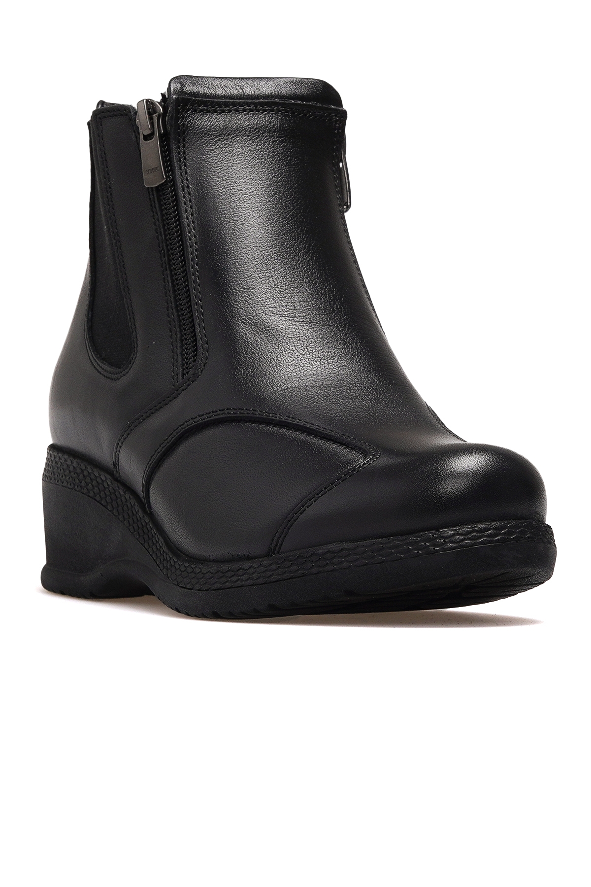 Dude Kadın Deri Kemik Çıkıntısı Comfort Günlük Bot 25k 25652 Z Siyah - Görsel 5