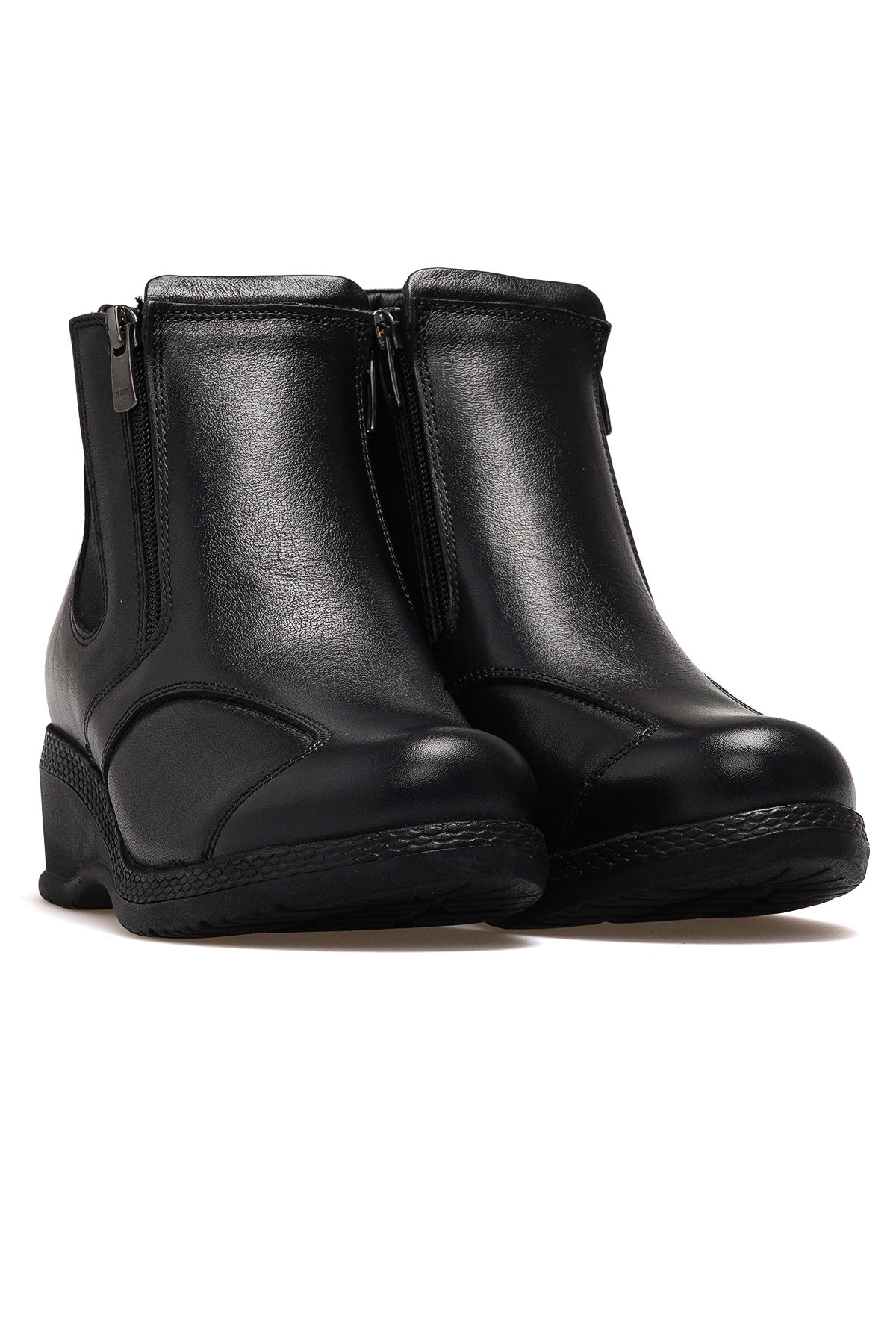 Dude Kadın Deri Kemik Çıkıntısı Comfort Günlük Bot 25k 25652 Z Siyah - Görsel 6