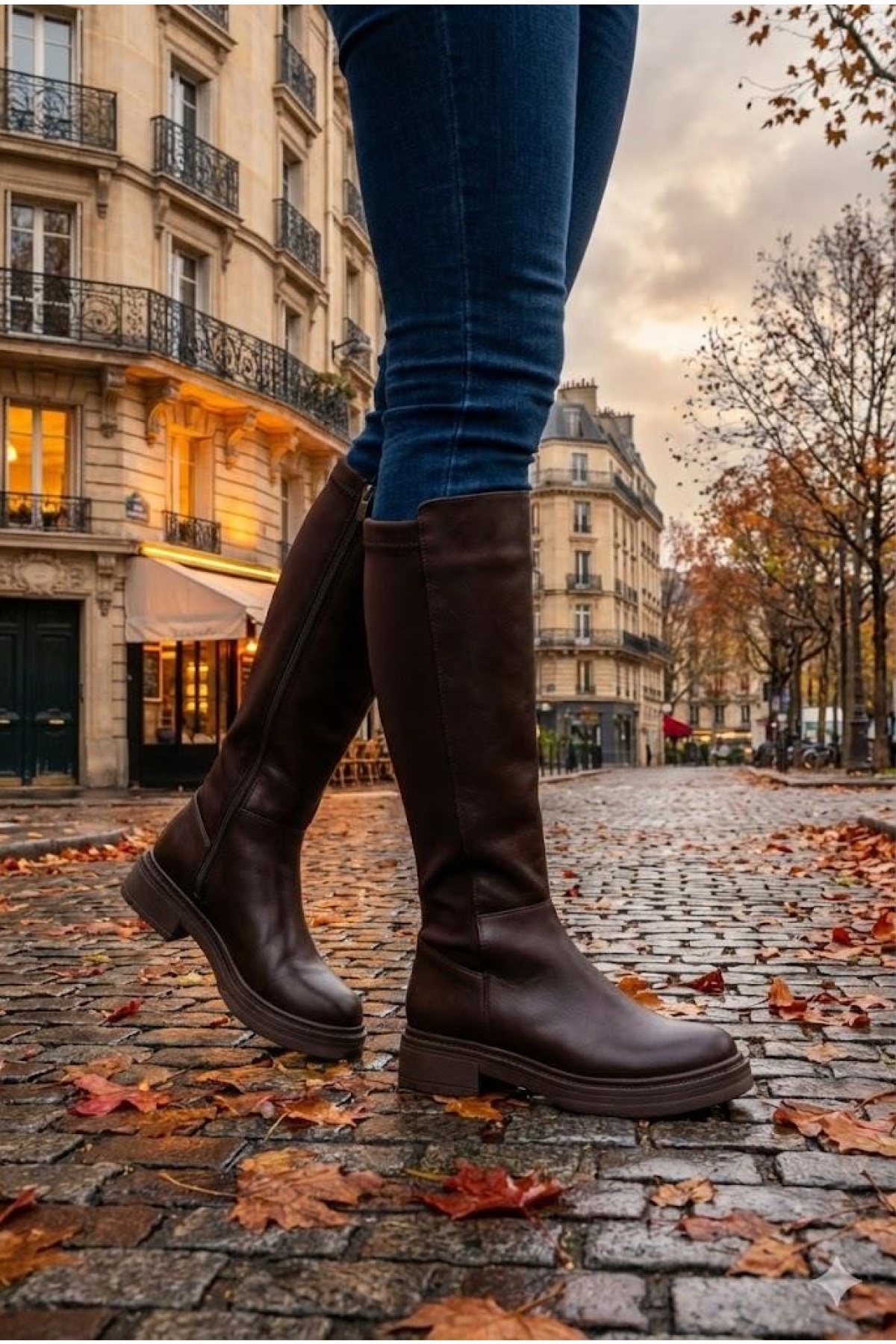 2009 Ventes Rahat Kaymaz Taban Streç Boğazlı Fermuarlı Kadın Çizme - Görsel 7