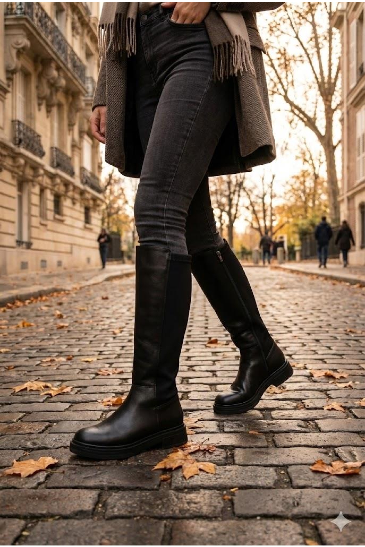 2009 Ventes Rahat Kaymaz Taban Streç Boğazlı Fermuarlı Kadın Çizme - Görsel 2