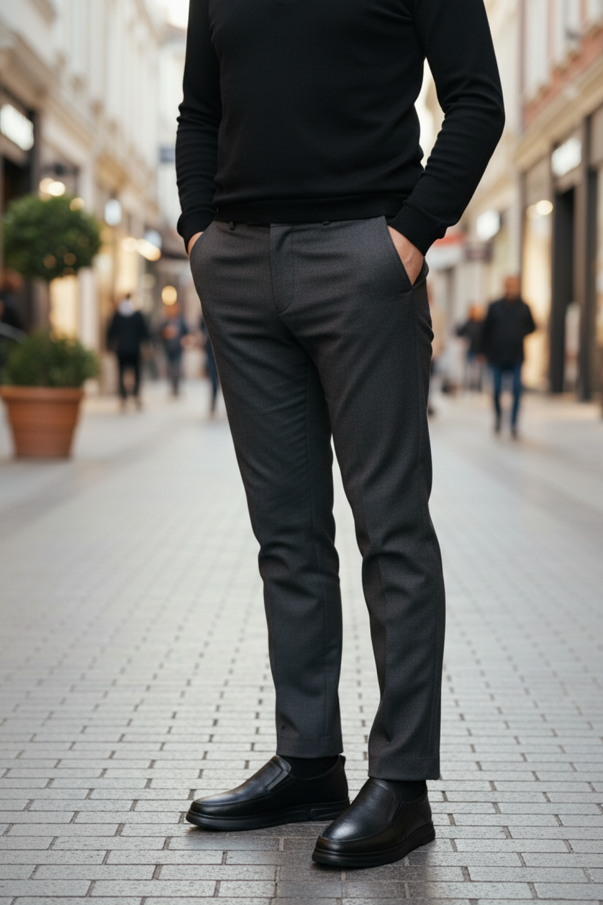 107549.M 5PR Siyah Erkek Rahat Ayakkabı - Görsel 3