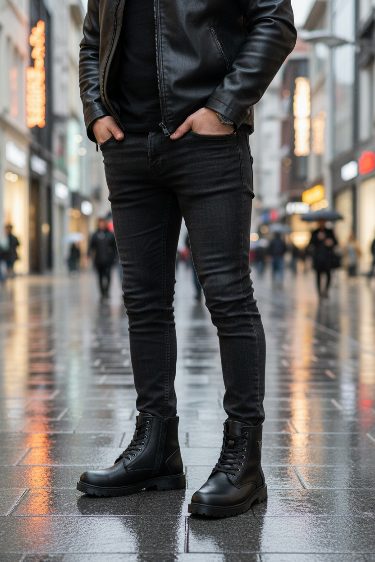 RATAS 4PR Siyah Erkek Biker Bot - Görsel 3