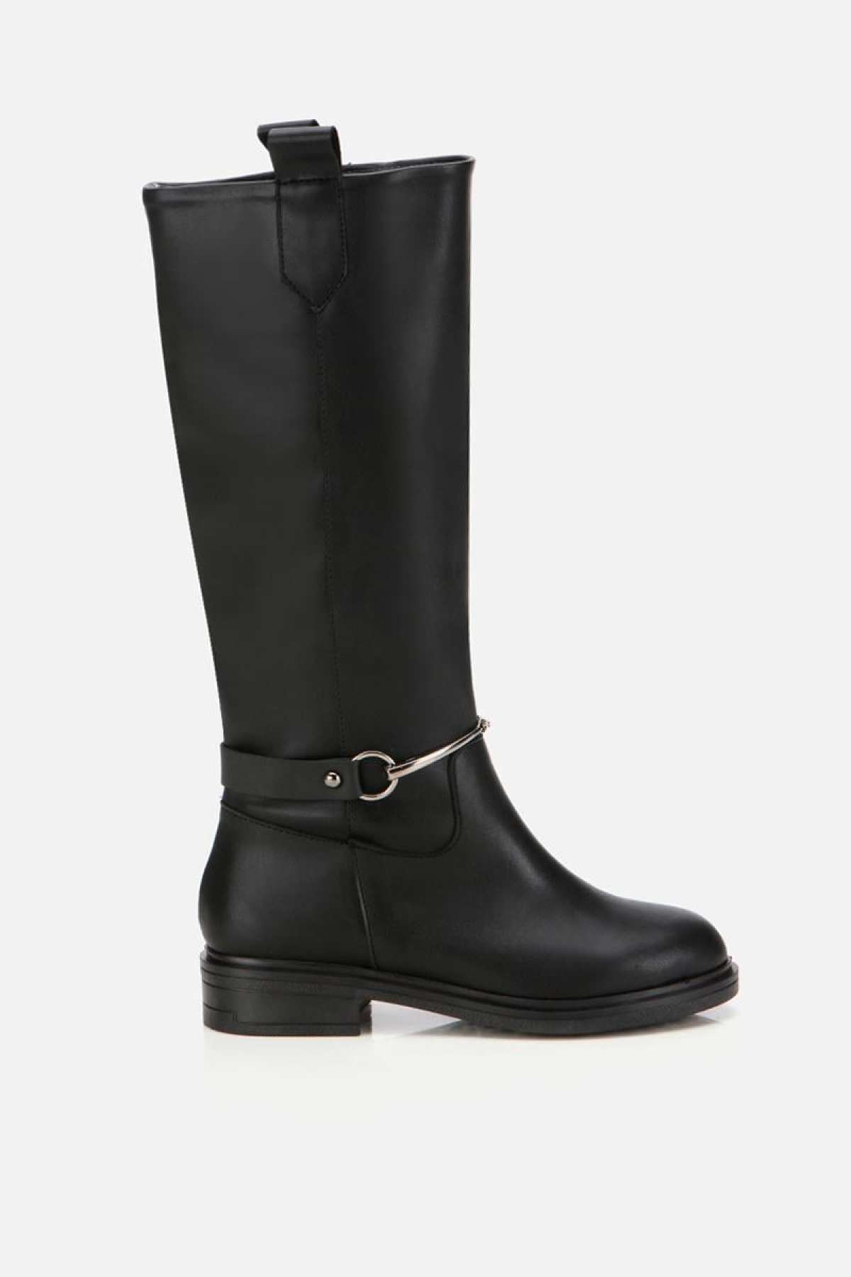 Kadın Siyah Zincir Detaylı Çizme - Görsel 2
