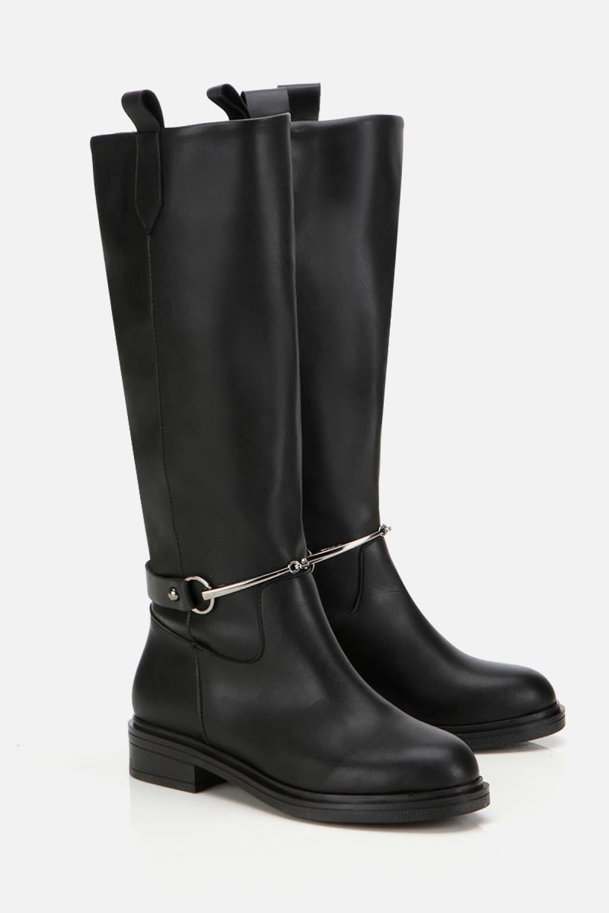Kadın Siyah Zincir Detaylı Çizme - Görsel 3