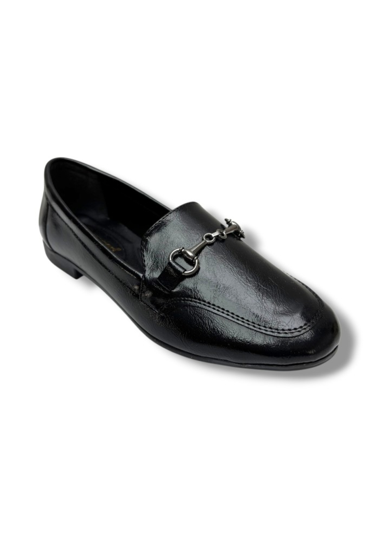 C-Shoes 228-26 Yıkama Cilt Deri İnce Metal Toka Kadın Ayakkabı - Görsel 2