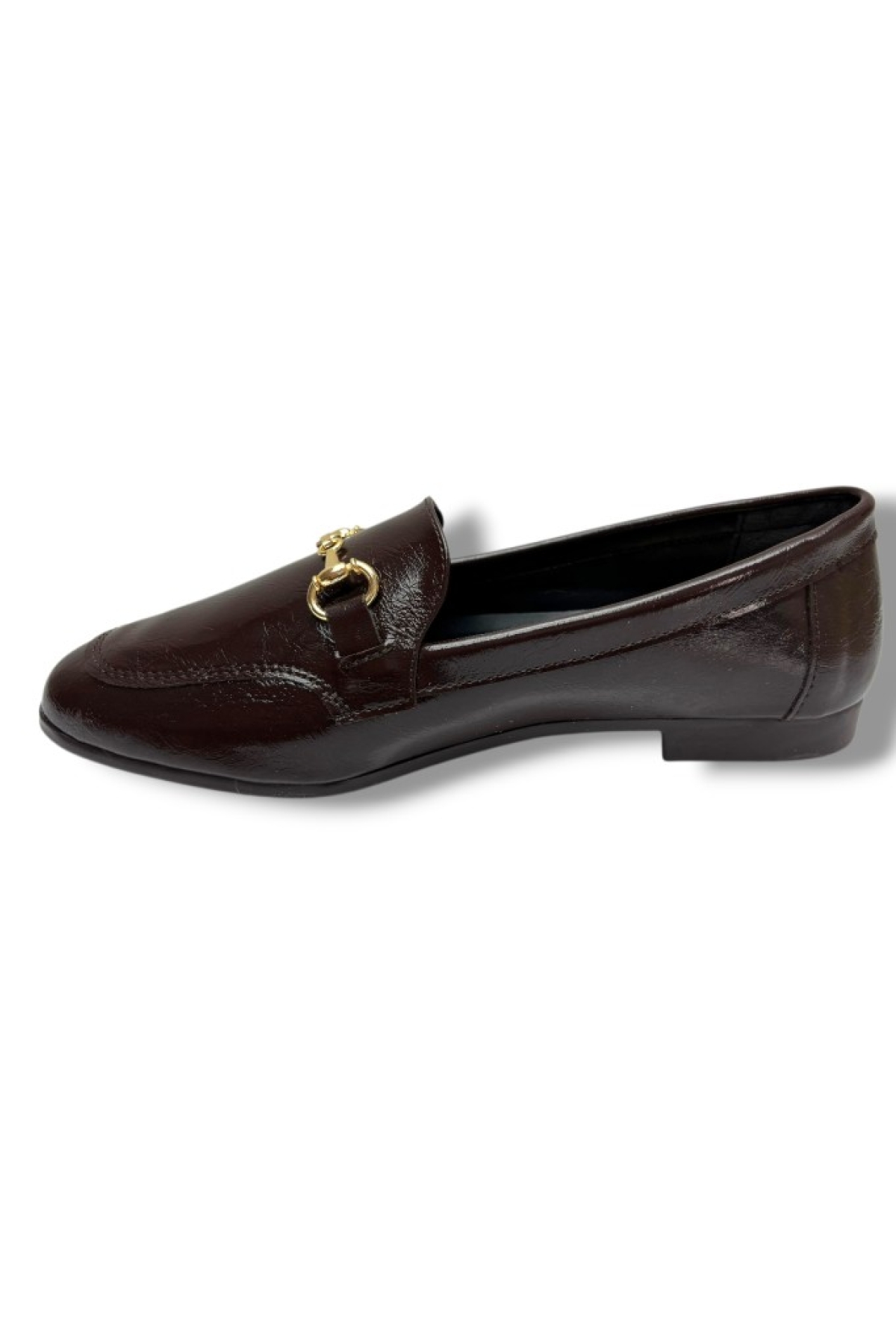 C-Shoes 228-26 Yıkama Cilt Deri İnce Metal Toka Kadın Ayakkabı - Görsel 4