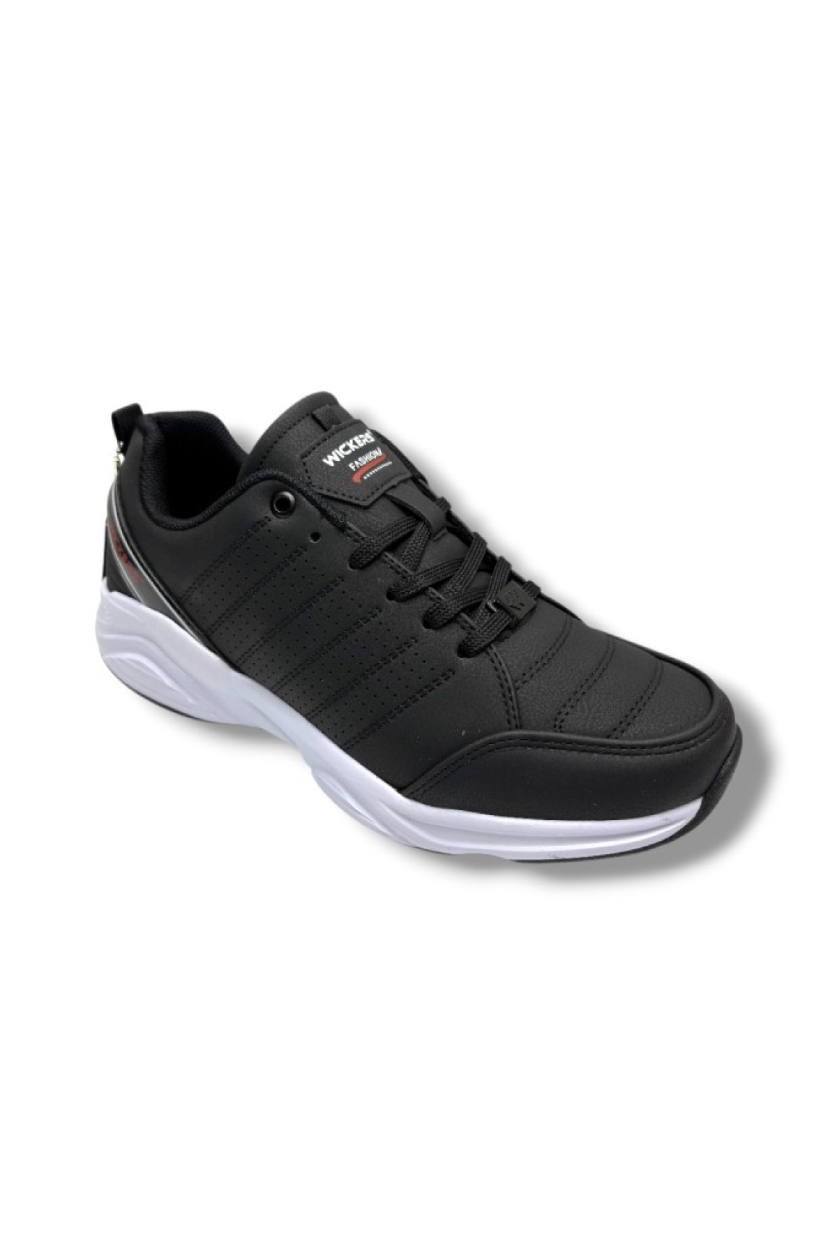 Wickers 2353-26 Cilt Deri Anatomik Erkek Sneaker Siyah Beyaz - Görsel 2
