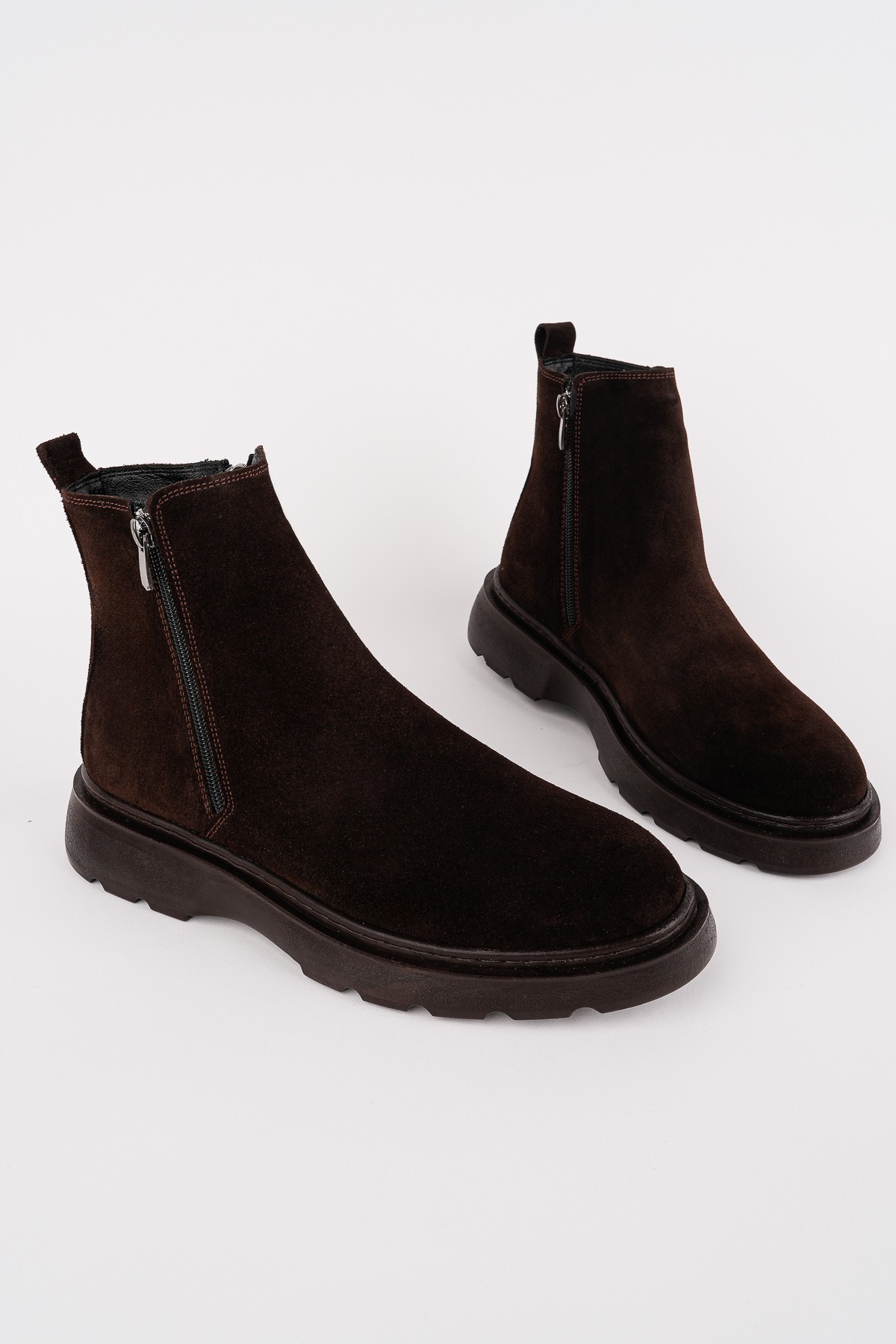 Chelsea Hakiki Deri Çift Fermuarlı Garantili Erkek Kışlık Bot - Görsel 3