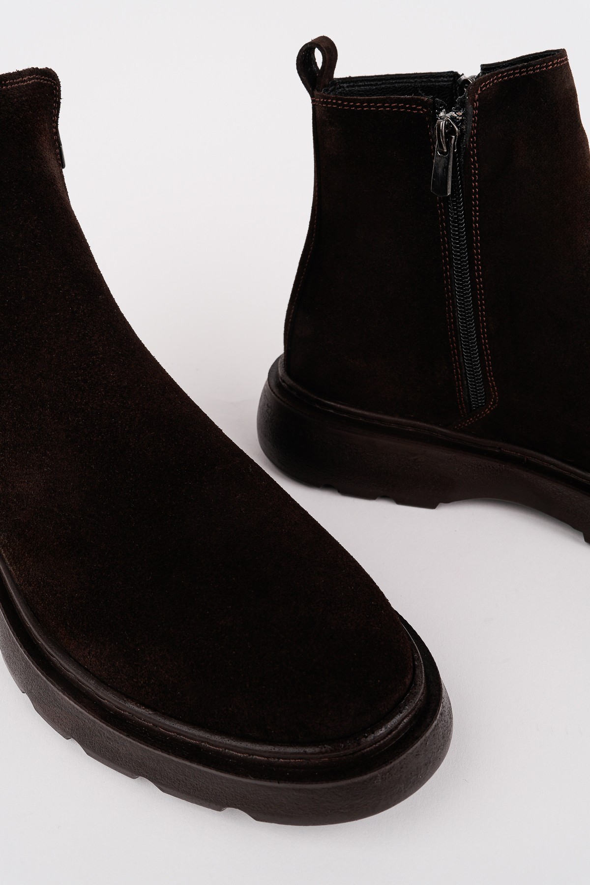 Chelsea Hakiki Deri Çift Fermuarlı Garantili Erkek Kışlık Bot - Görsel 5