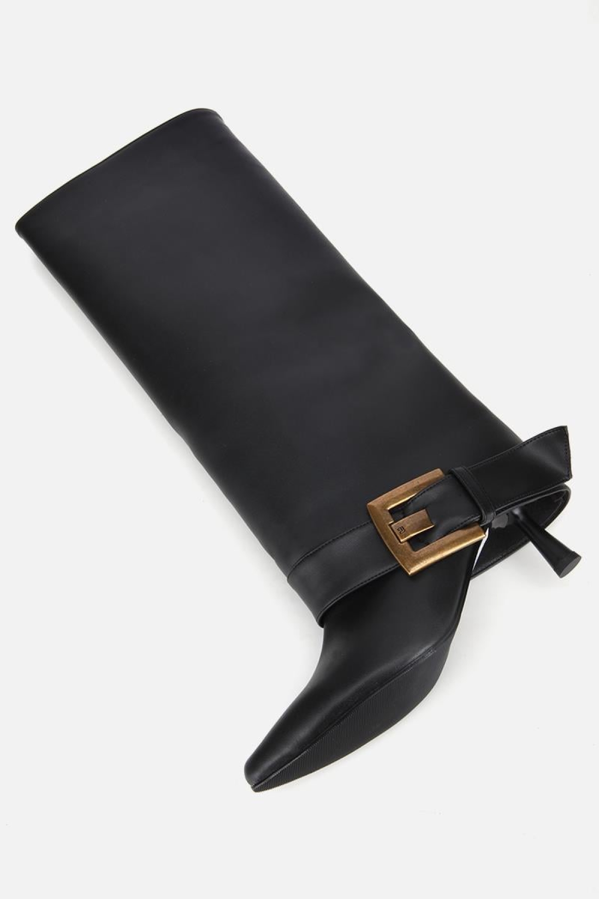 Kadın Siyah Pantolon Görünümlü Tokalı Topuklu Çizme - Görsel 6