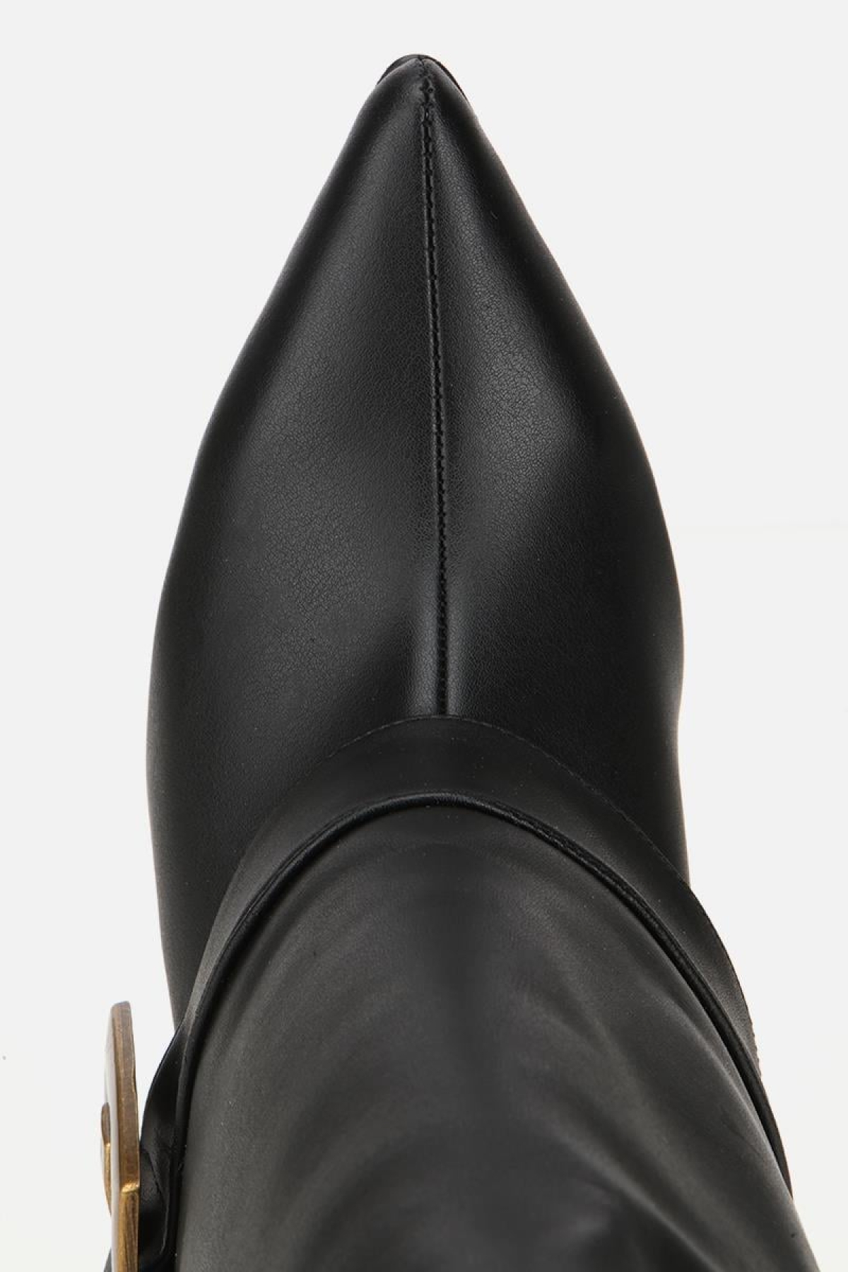 Kadın Siyah Pantolon Görünümlü Tokalı Topuklu Çizme - Görsel 7