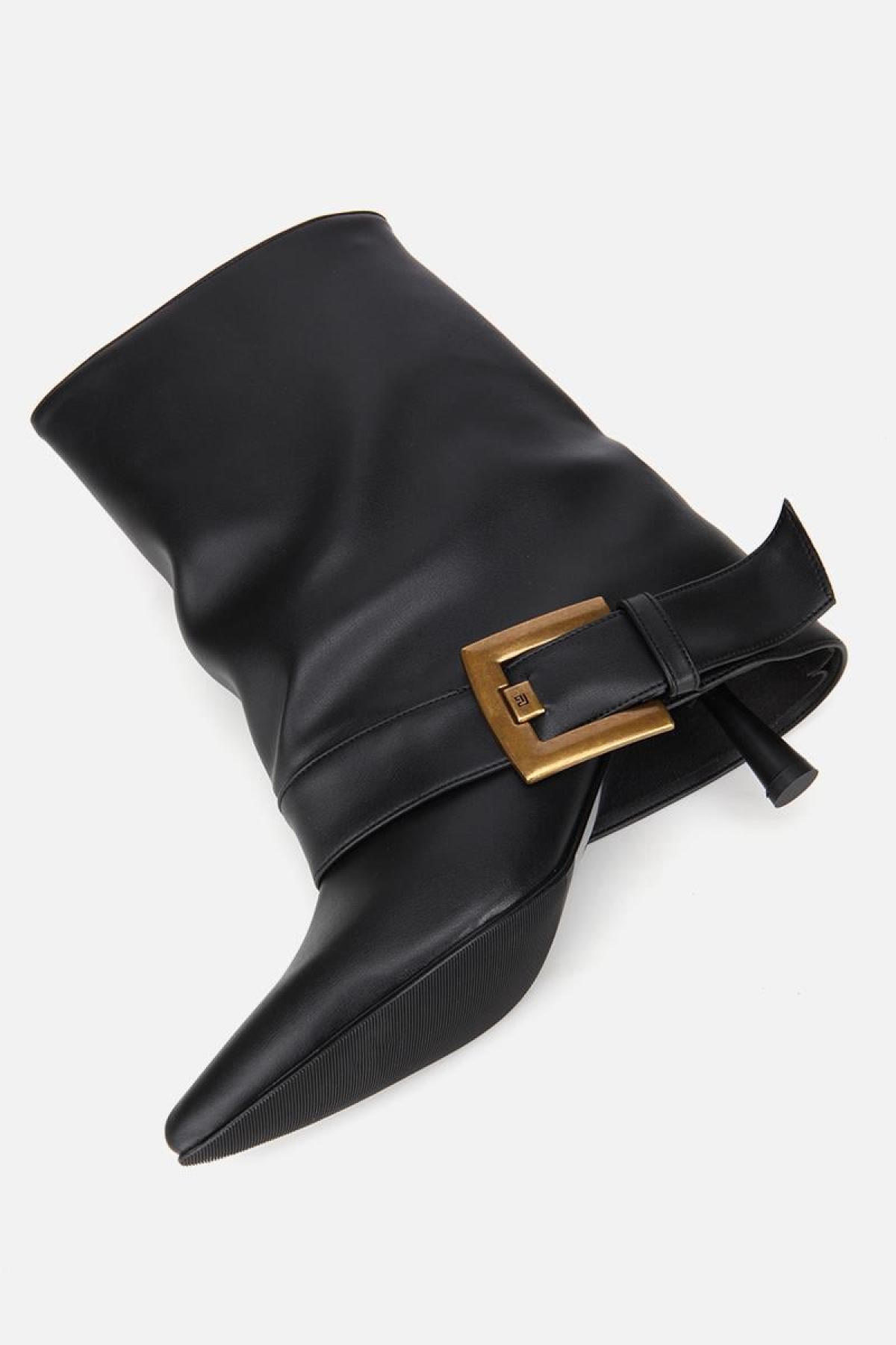 Kadın Siyah Pantolon Görünümlü Tokalı Topuklu Bot - Görsel 7