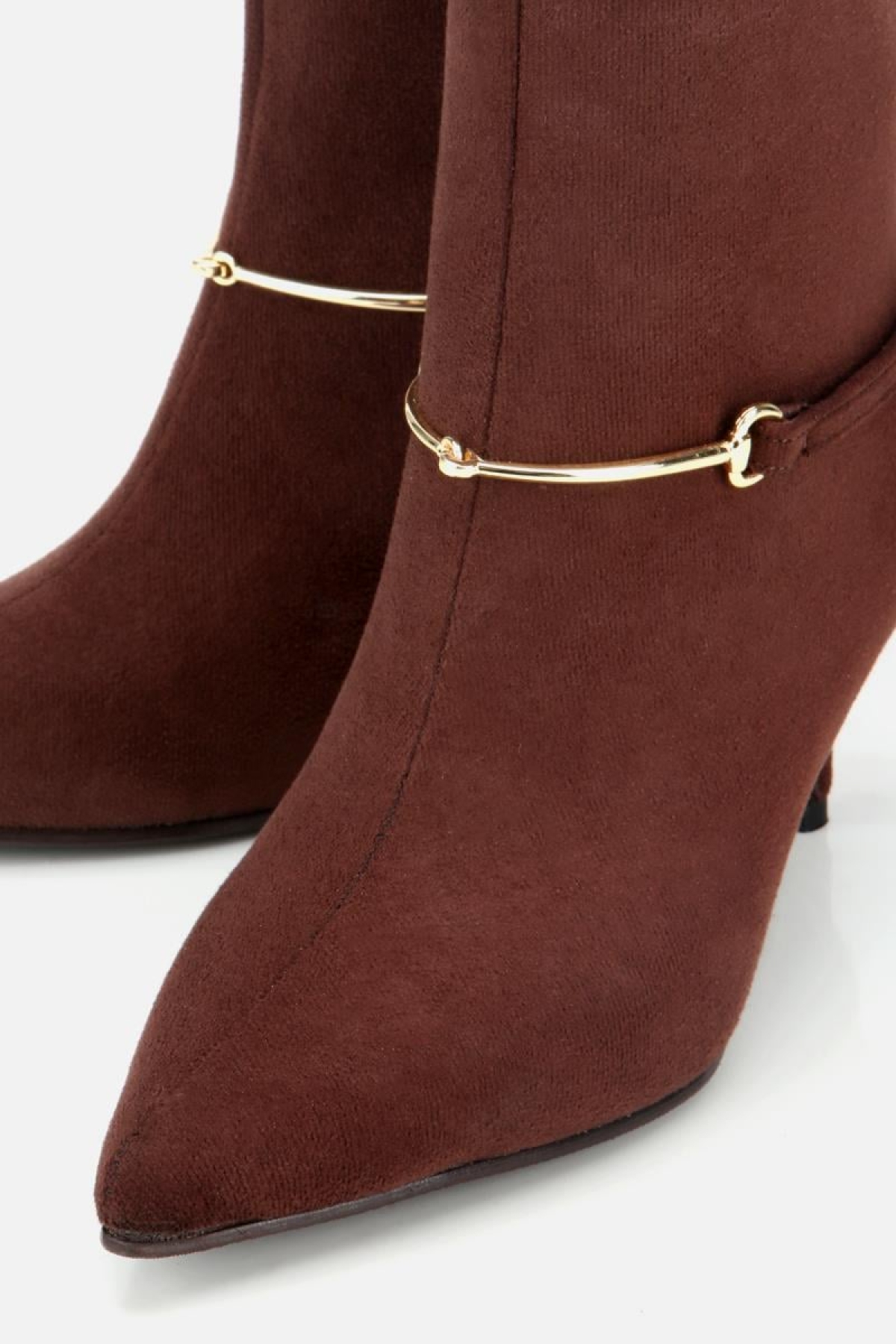 Yaya By Hotiç Yaya By Hotiç Kadın Süet Kahverengi Kemer Detaylı Tokalı Bilekte Topuklu Bot | Flo Kahverengi - 5. görsel