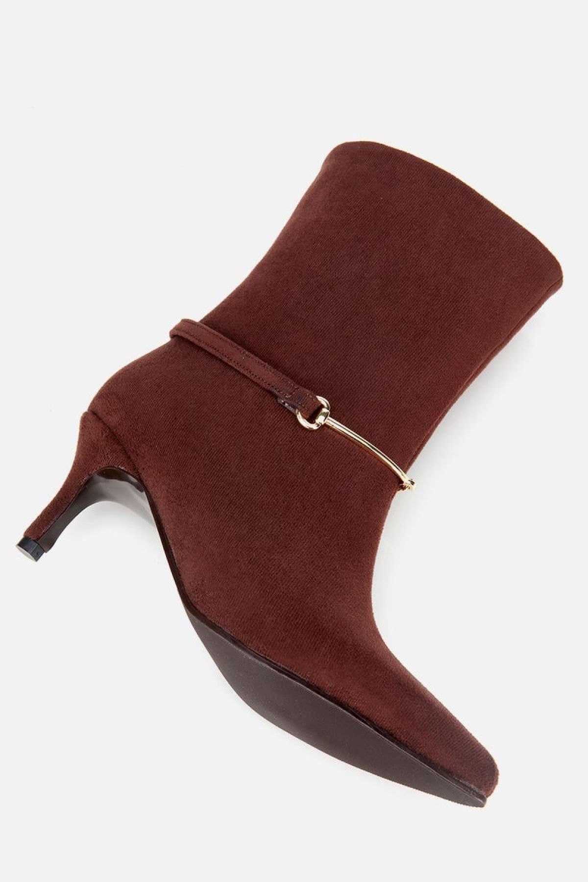 Yaya By Hotiç Yaya By Hotiç Kadın Süet Kahverengi Kemer Detaylı Tokalı Bilekte Topuklu Bot | Flo Kahverengi - 7. görsel