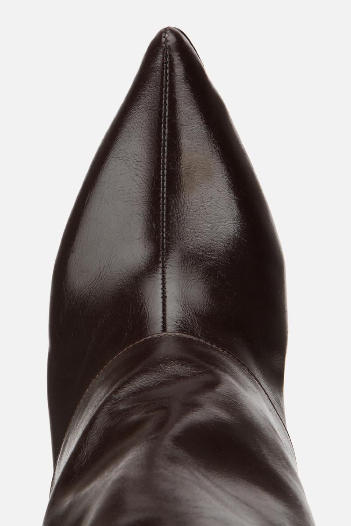 Kadın Rugan Kahverengi Pantolon Görünümlü Topuklu Bot - Görsel 6