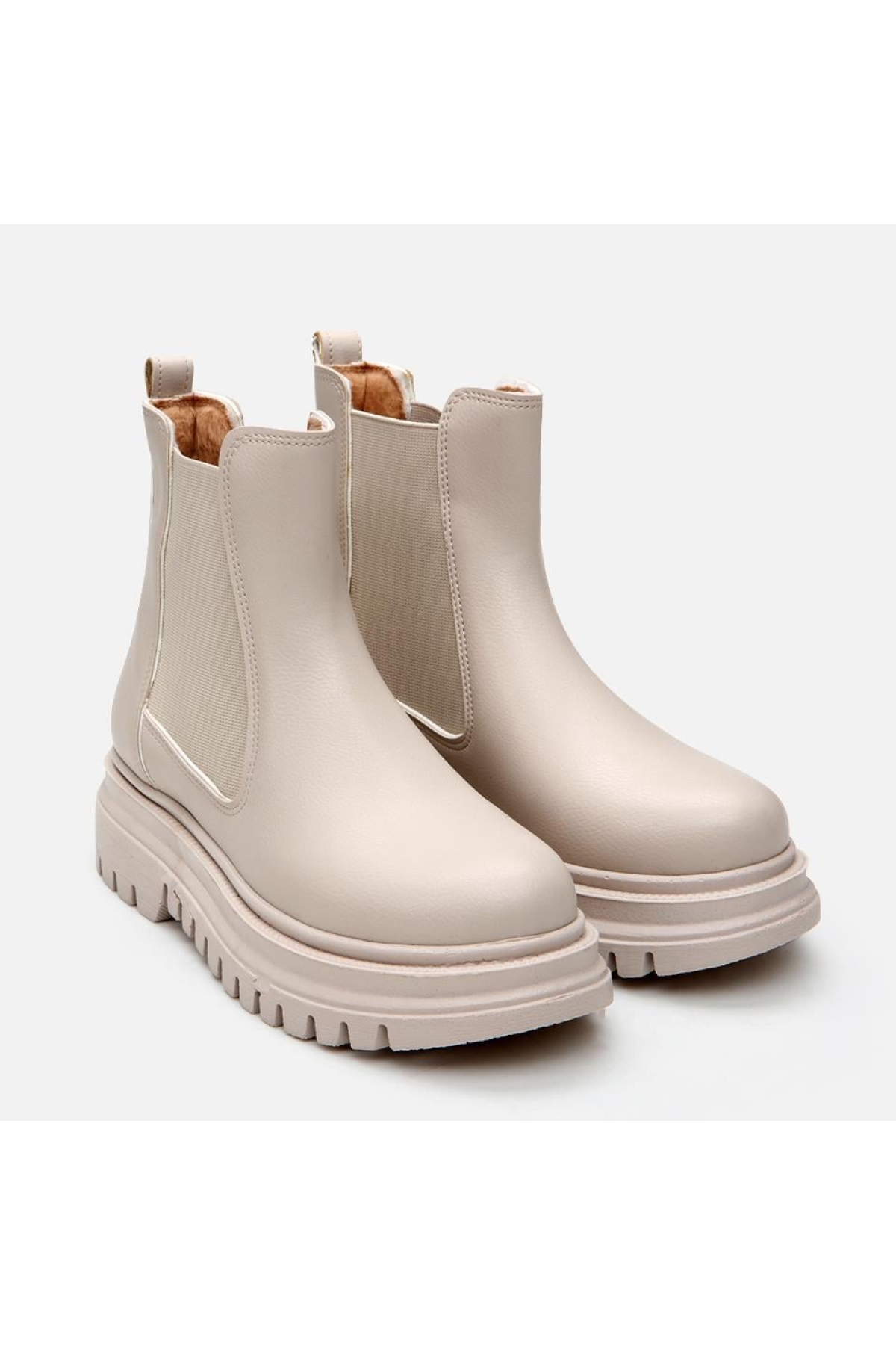 Bej Kadın Düz Bot - Görsel 3