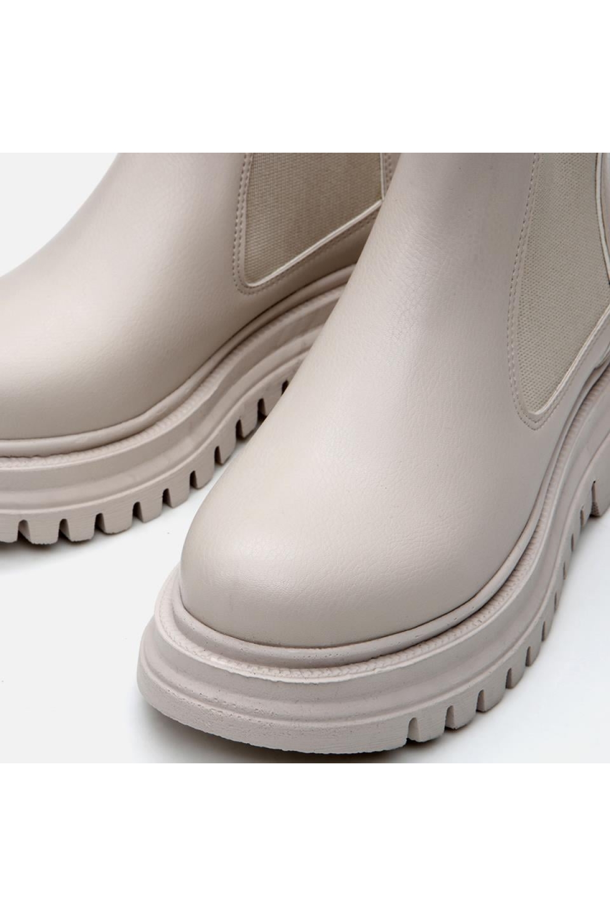 Bej Kadın Düz Bot - Görsel 5