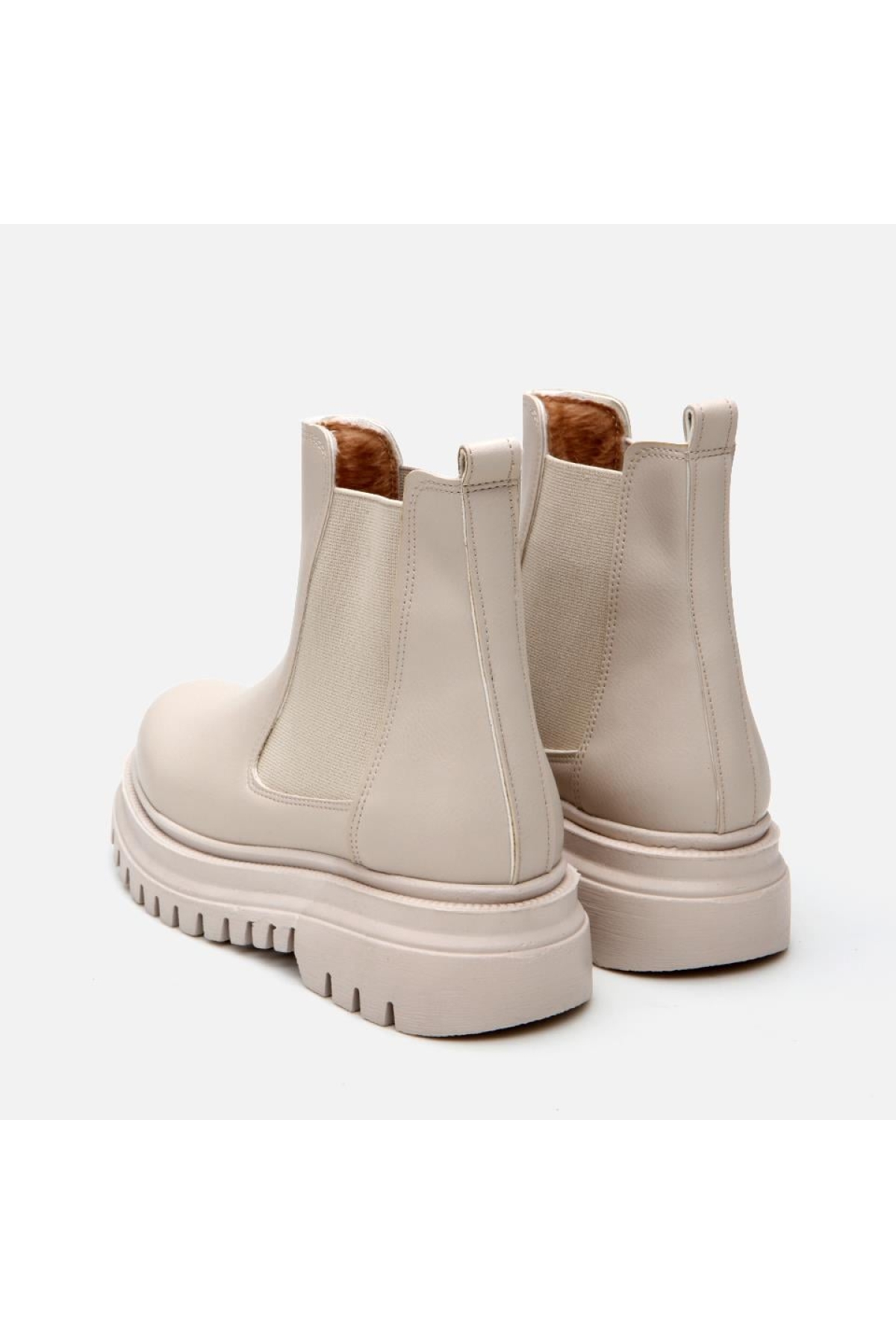 Bej Kadın Düz Bot - Görsel 7