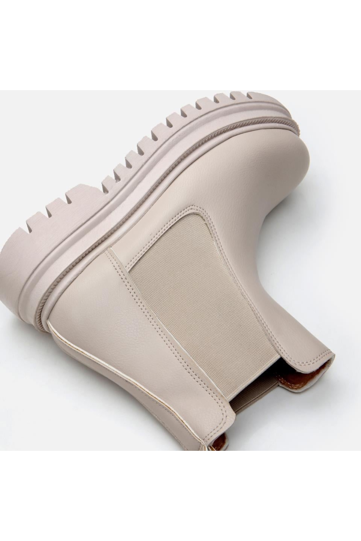 Bej Kadın Düz Bot - Görsel 8