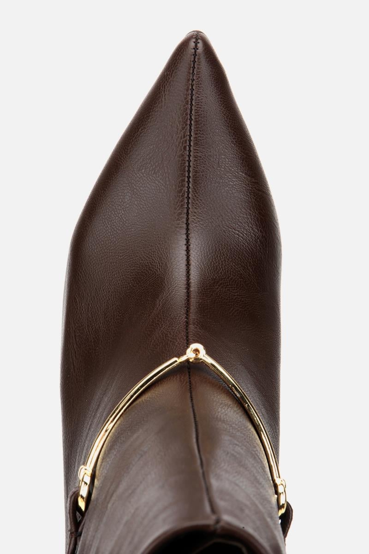 Kadın Kahverengi Kemer Detaylı Tokalı Bilekte Topuklu Bot - Görsel 6