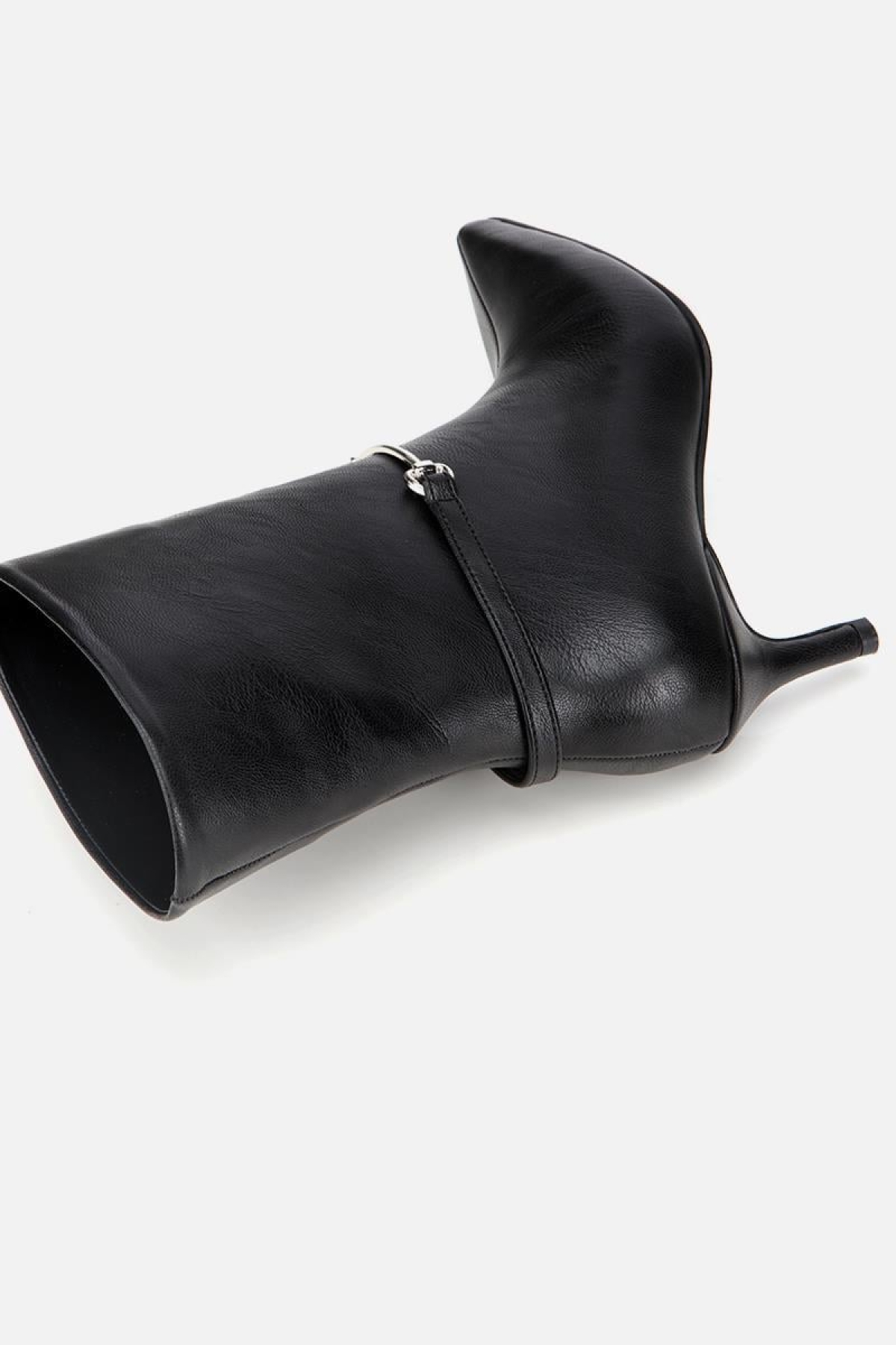 Kadın Siyah Kemer Detaylı Tokalı Bilekte Topuklu Bot - Görsel 7