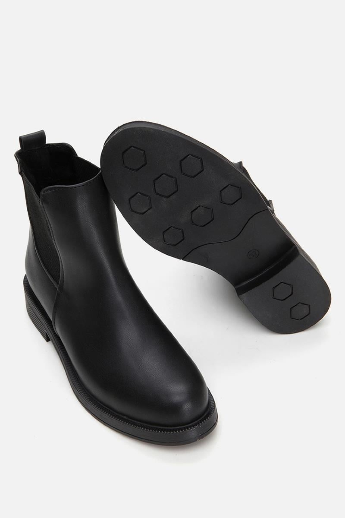 Siyah Kadın Düz Bot - Görsel 8