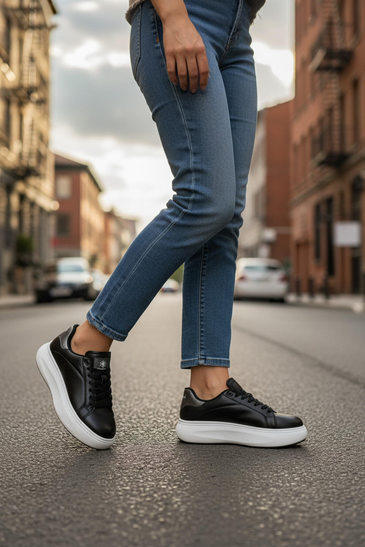 YETO 5FX Siyah Kadın Sneaker - Görsel 3