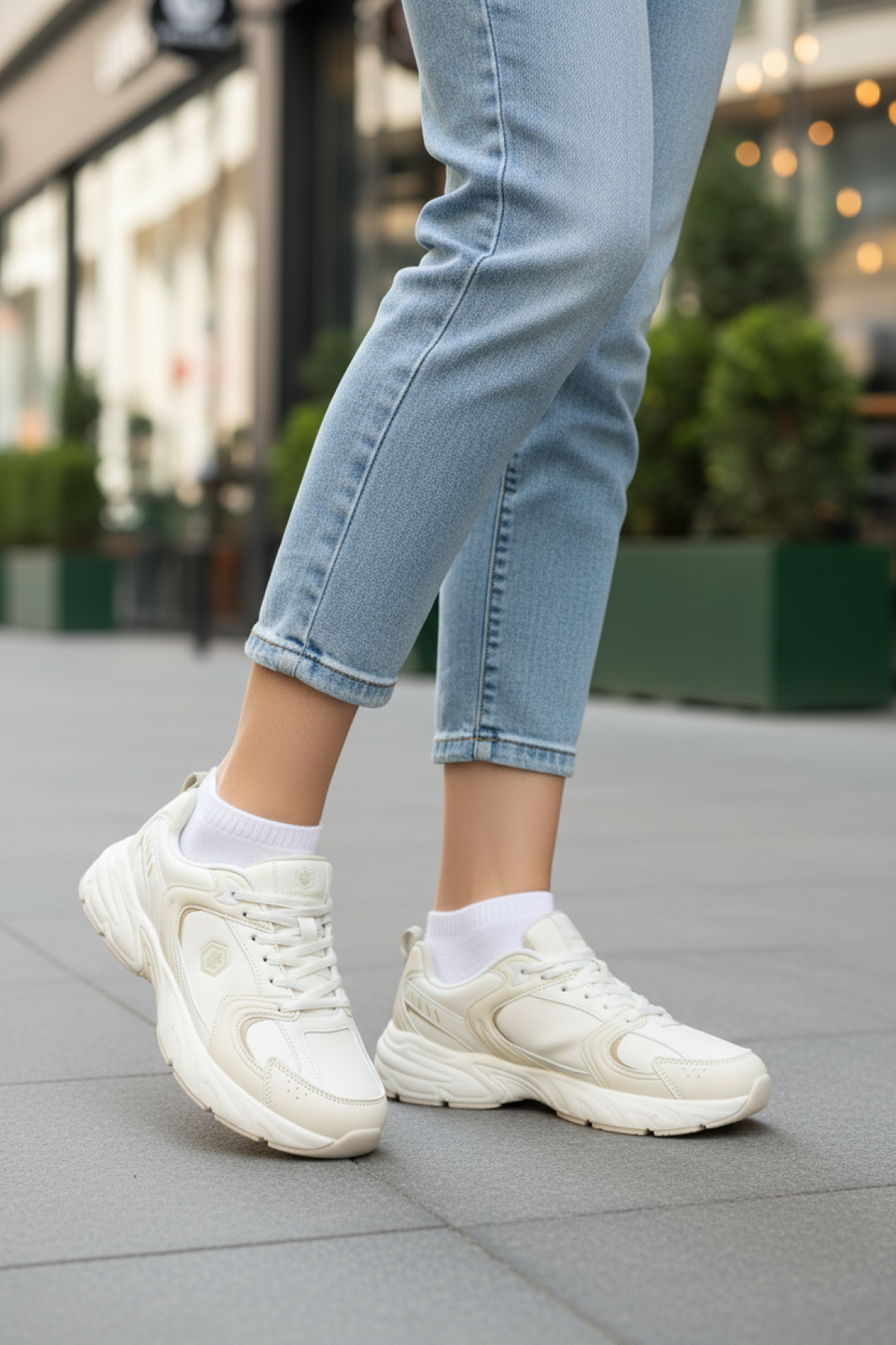 POL WMN PU 5PR Beyaz Kadın Sneaker - Görsel 3