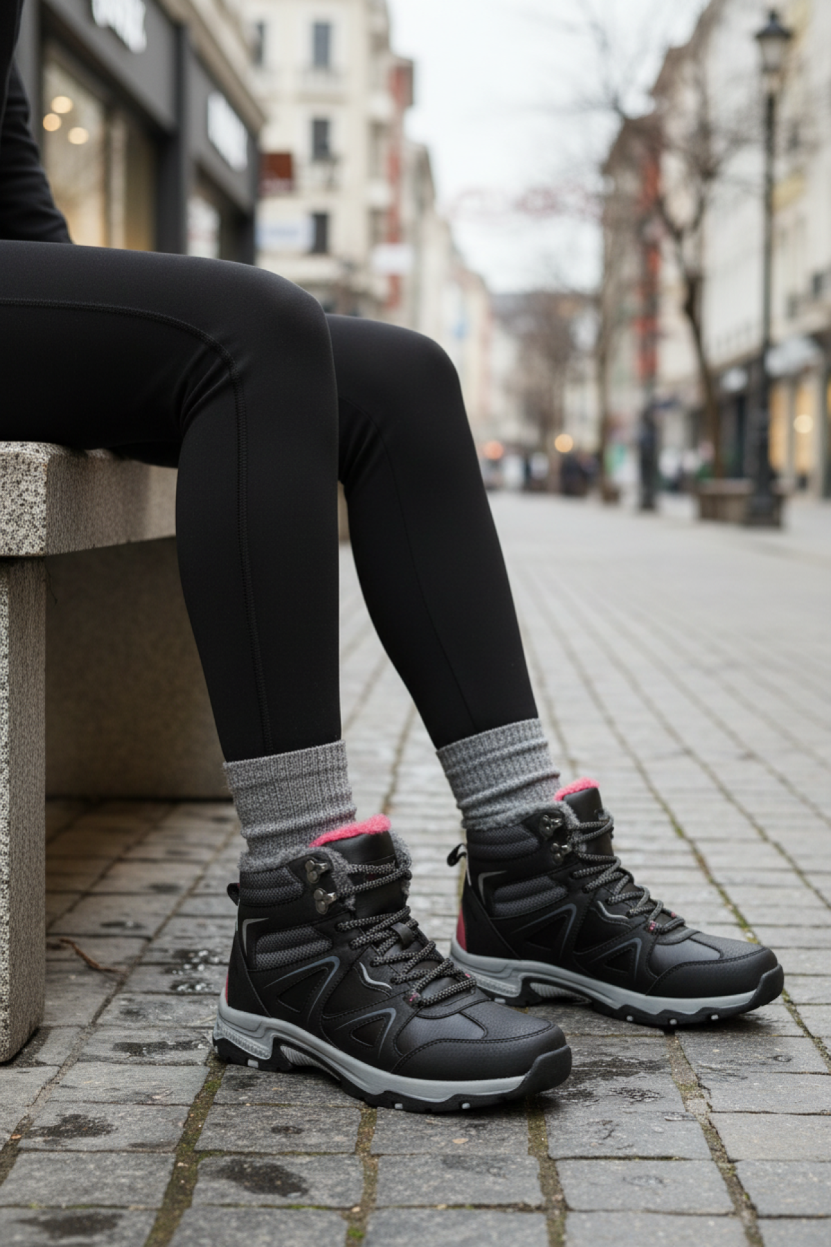 Kinetix DENNIS PU HI W 5PR Siyah Kadın Outdoor Bot - Görsel 3