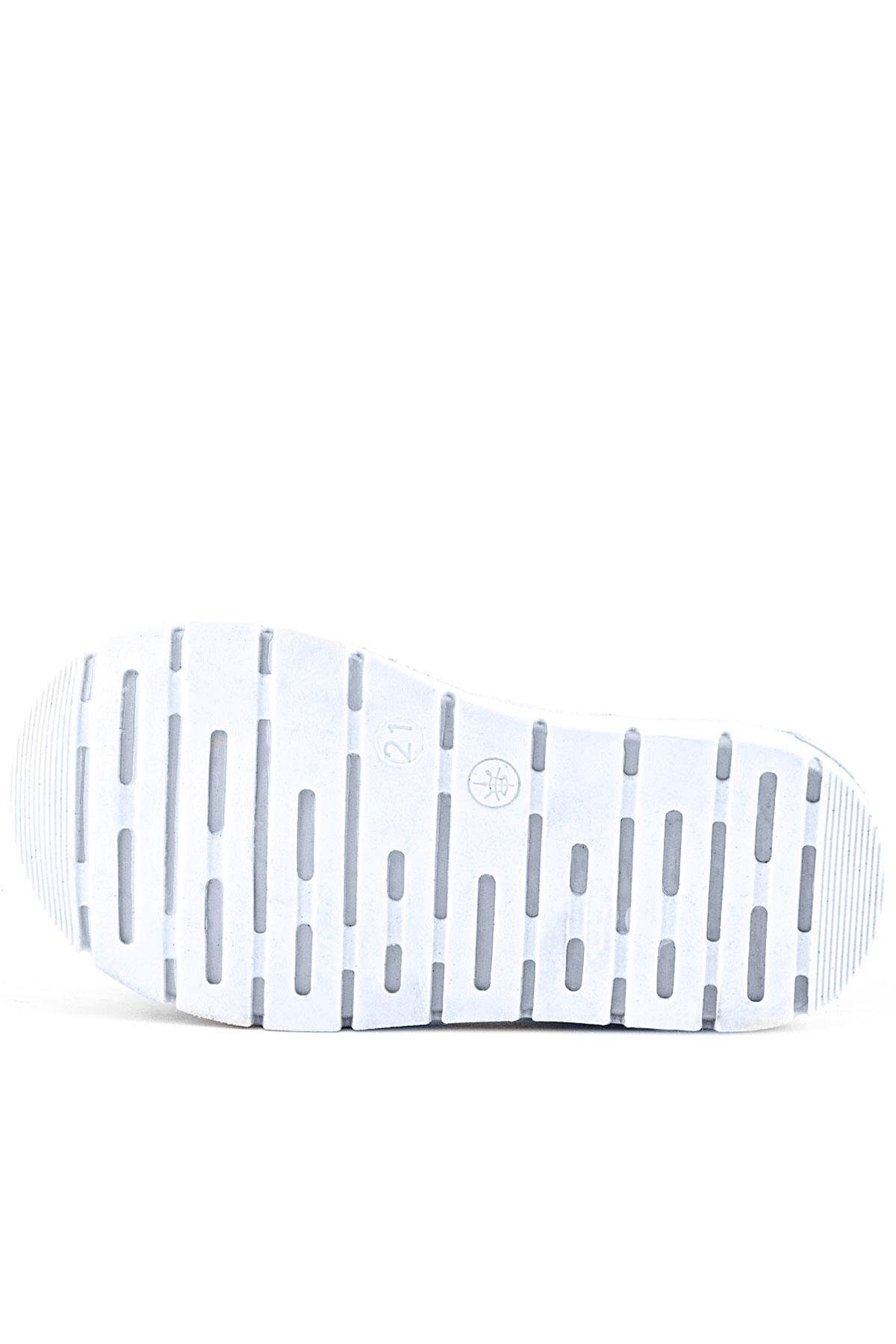 Hakiki Deri Pembe Gümüş Kız Bebek Babet Ayakkabı - Görsel 8