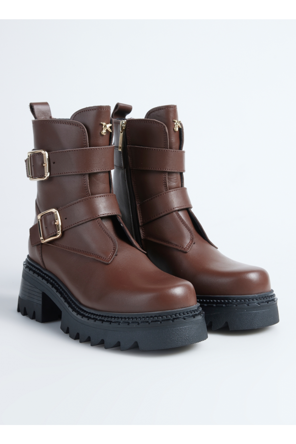 Fabrika Fabrika Kahverengi Kadın Deri Bot D-ELORA | Flo Kahverengi - 3. görsel