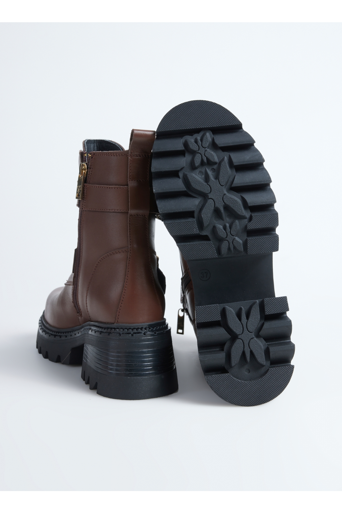 Fabrika Fabrika Kahverengi Kadın Deri Bot D-ELORA | Flo Kahverengi - 5. görsel