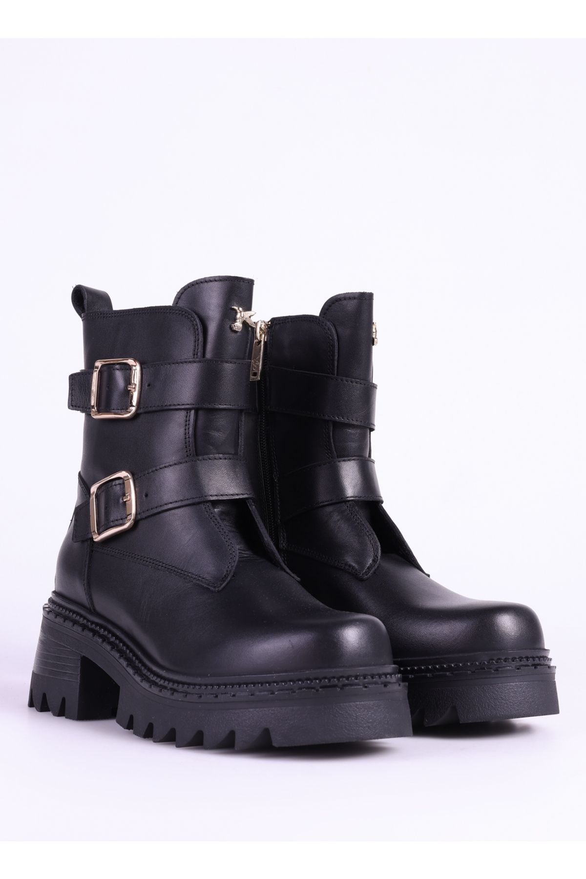 Fabrika Fabrika Siyah Kadın Deri Bot D-ELORA | Flo Siyah - 3. görsel