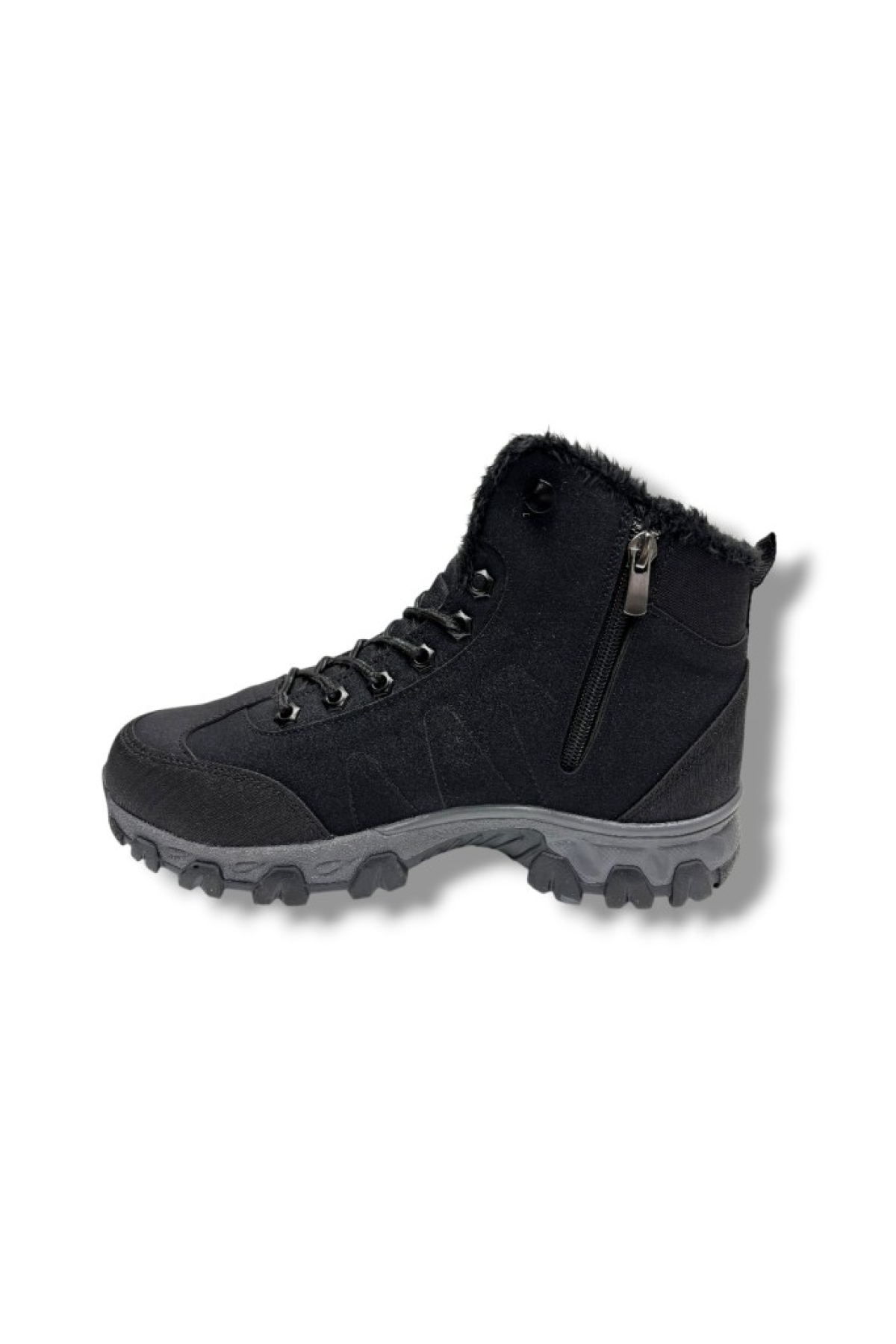 4057-26 Anatomik İçi Kürklü Outdoor Erkek Bot Siyah Füme - Görsel 4