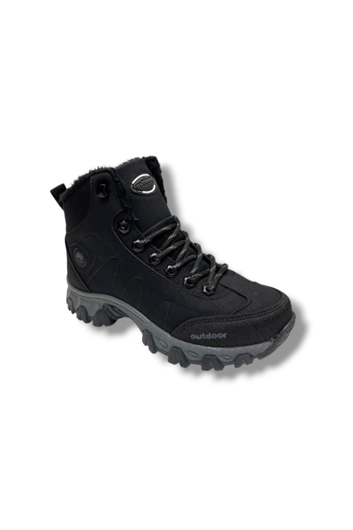 4057-26 Anatomik İçi Kürklü Outdoor Bot Siyah Füme 36-39 - Görsel 2