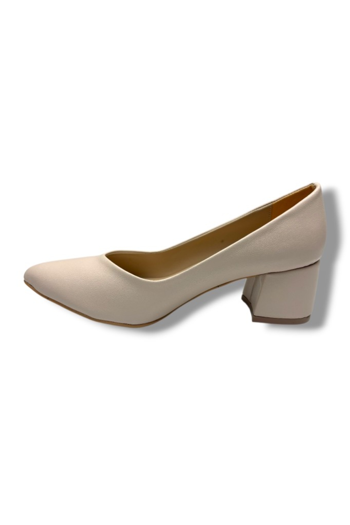 Mengi 690-26 Cilt Deri Kısa Kare Topuk Kadın Ayakkabı 38-40 - Görsel 4