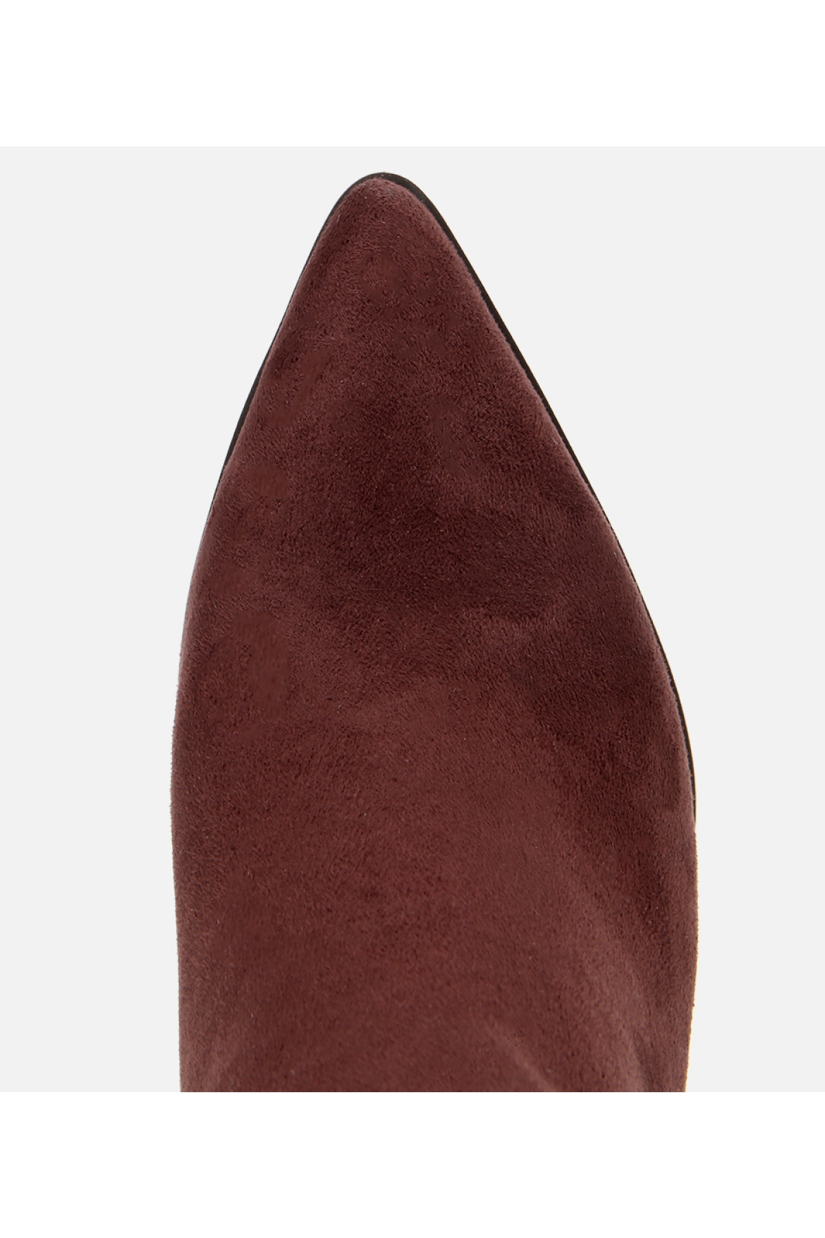 Kadın Süet Kahverengi Tokalı İnce Topuklu Bot - Görsel 5