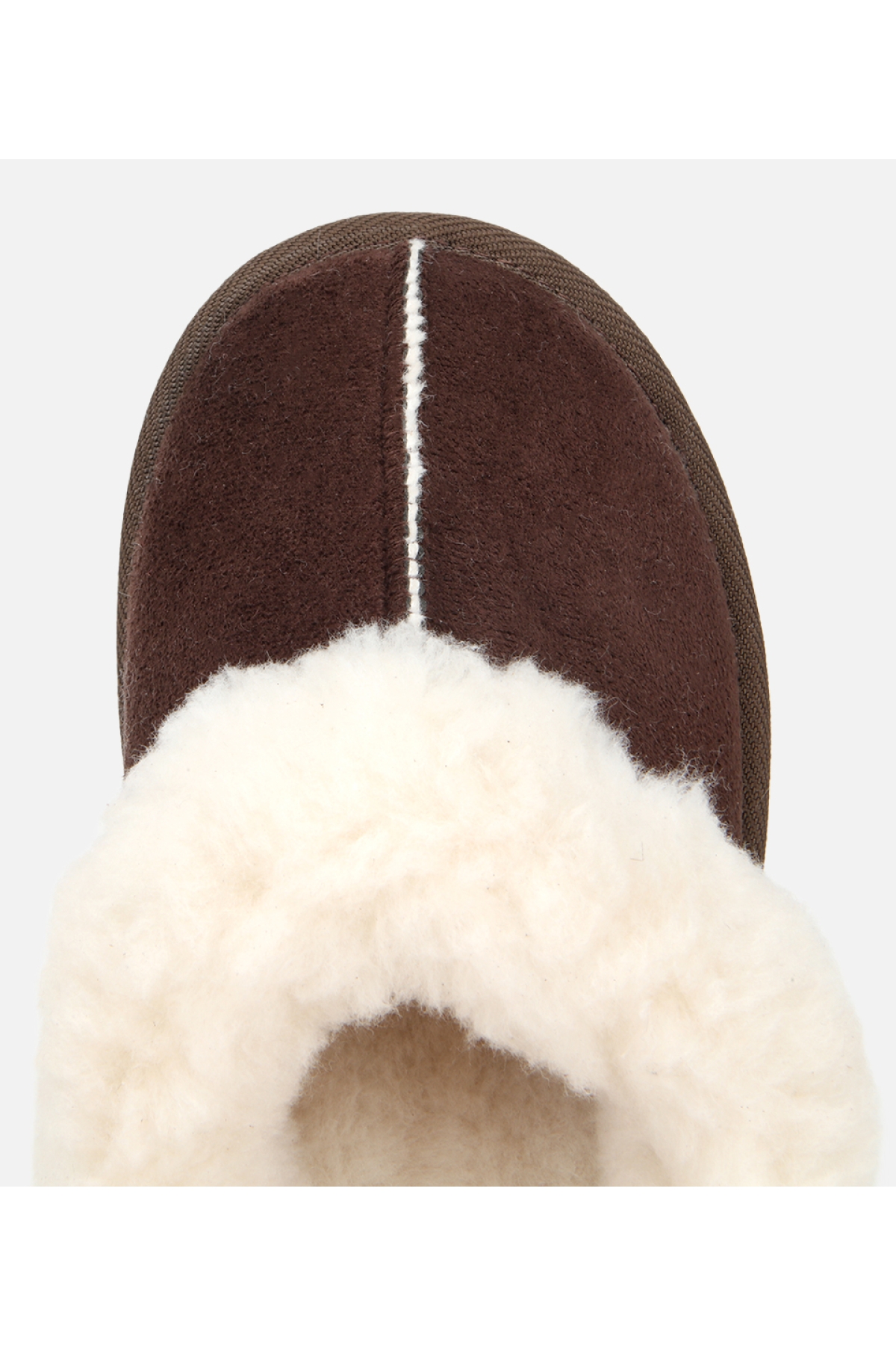 Kadın Süet Kahverengi İçi Kürklü Düz Terlik - Görsel 6