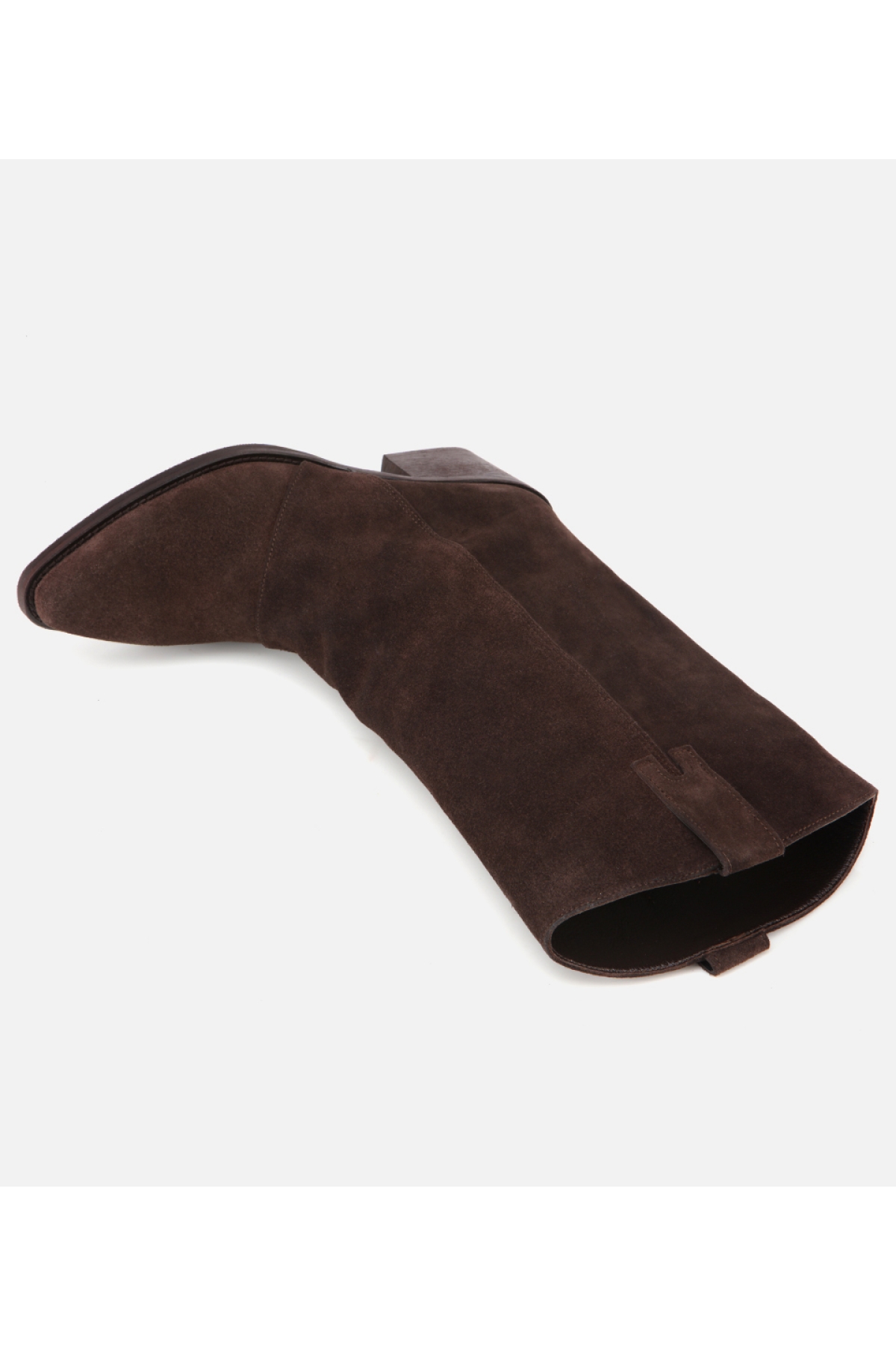 Kadın Süet Deri Kahverengi Kovboy Topuklu Bot - Görsel 6