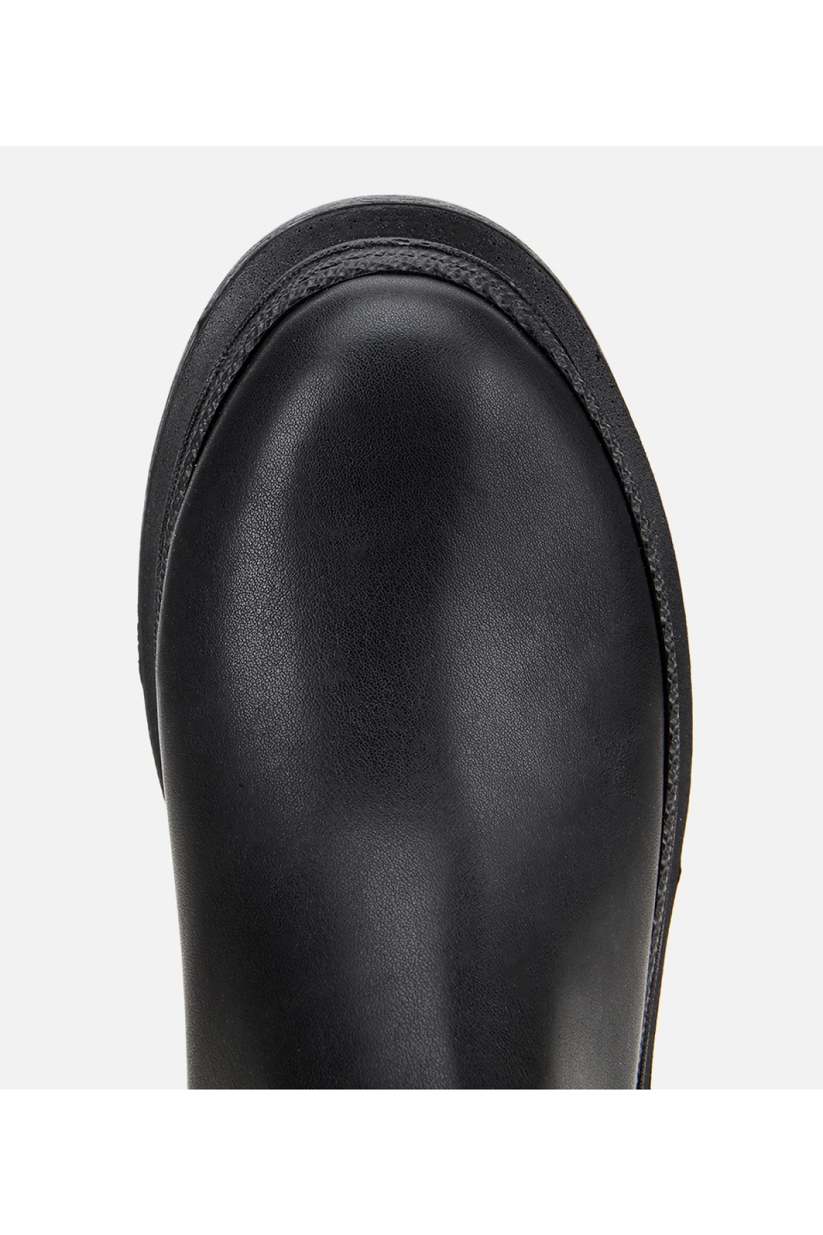 Kadın Siyah Lastik Detaylı Kalın Tabanlı Düz Bot - Görsel 5