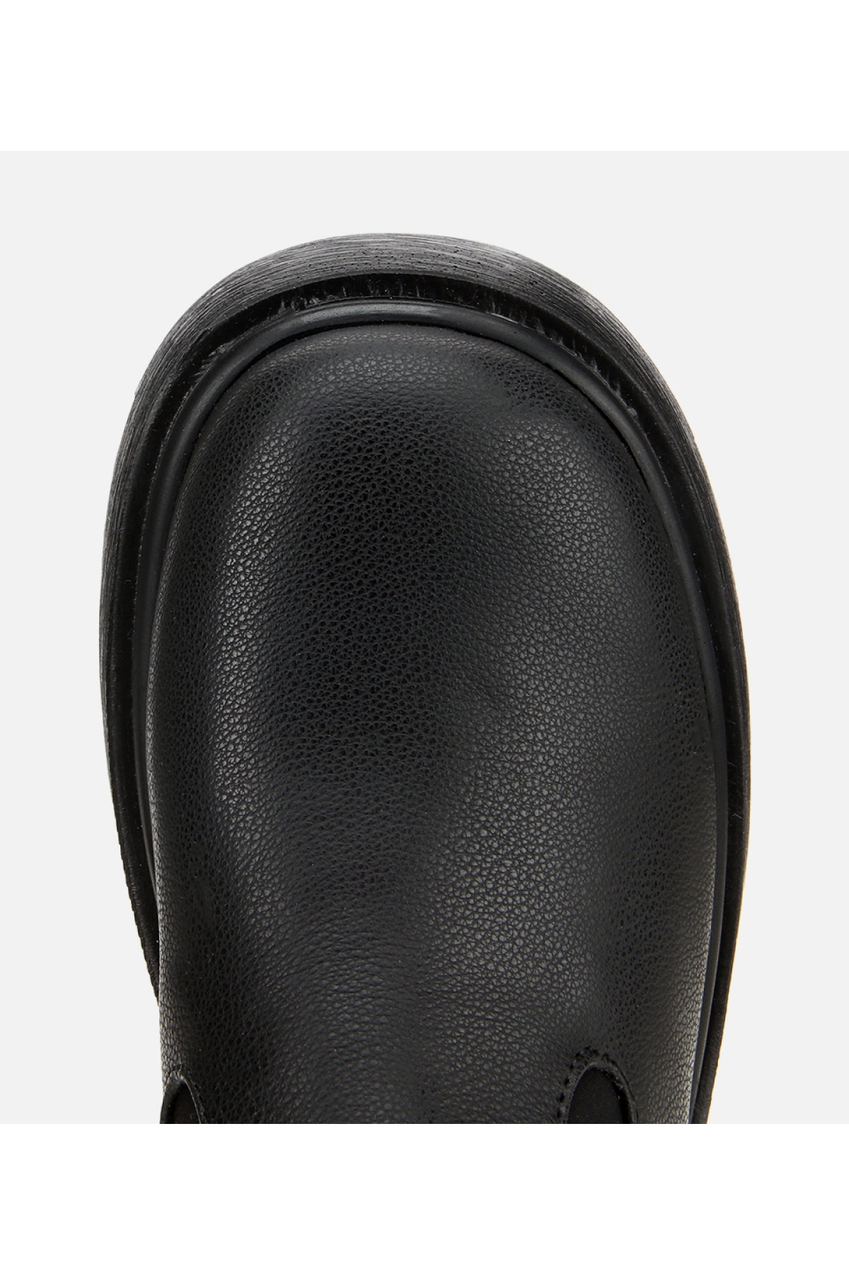 Kadın Siyah Streç Kalın Tabanlı Bilekte Düz Bot - Görsel 5