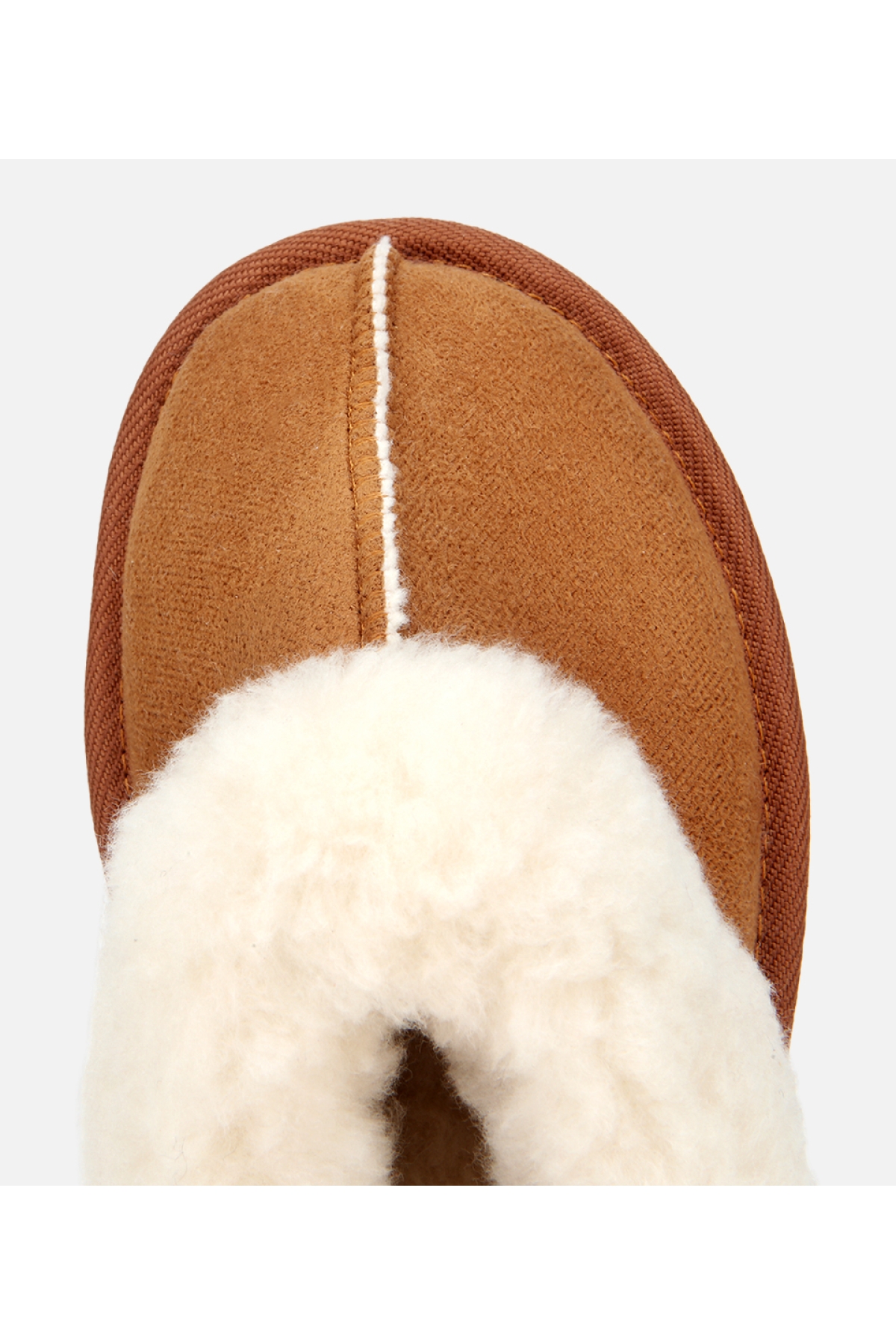 Kadın Süet Taba İçi Kürklü Düz Terlik - Görsel 5