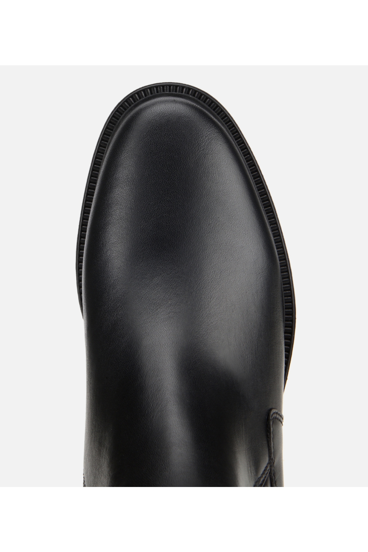 Kadın Deri Siyah Lastik Detaylı Bilekte Düz Bot - Görsel 5