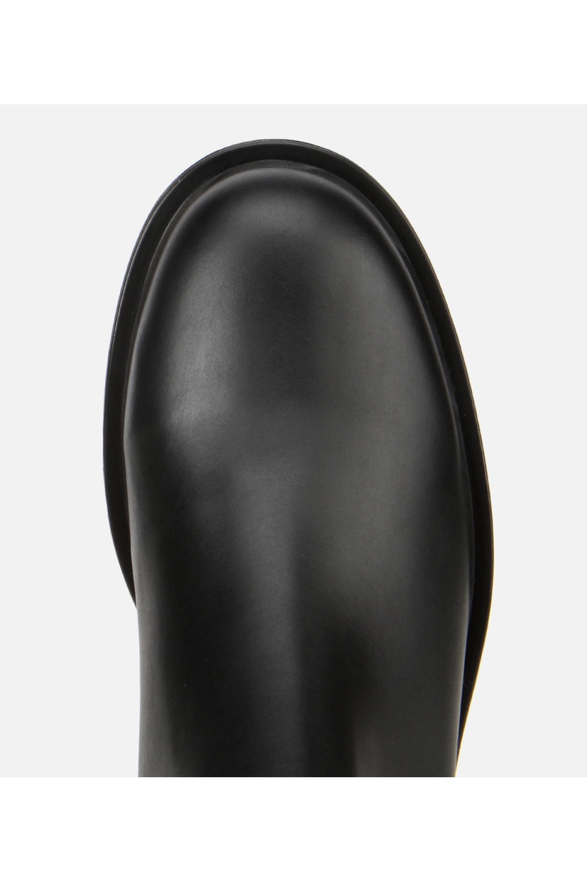 Kadın Deri Siyah Lastik Detaylı Bilekte Düz Bot - Görsel 5