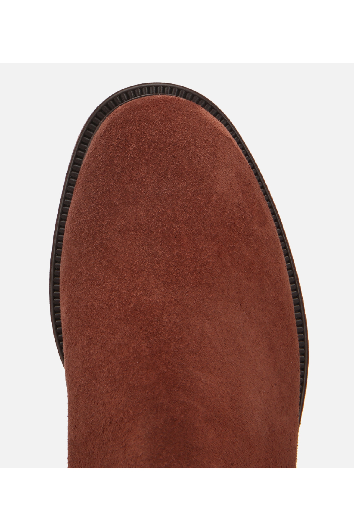 Kadın Süet Deri Taba Lastik Detaylı Düz Bot - Görsel 5
