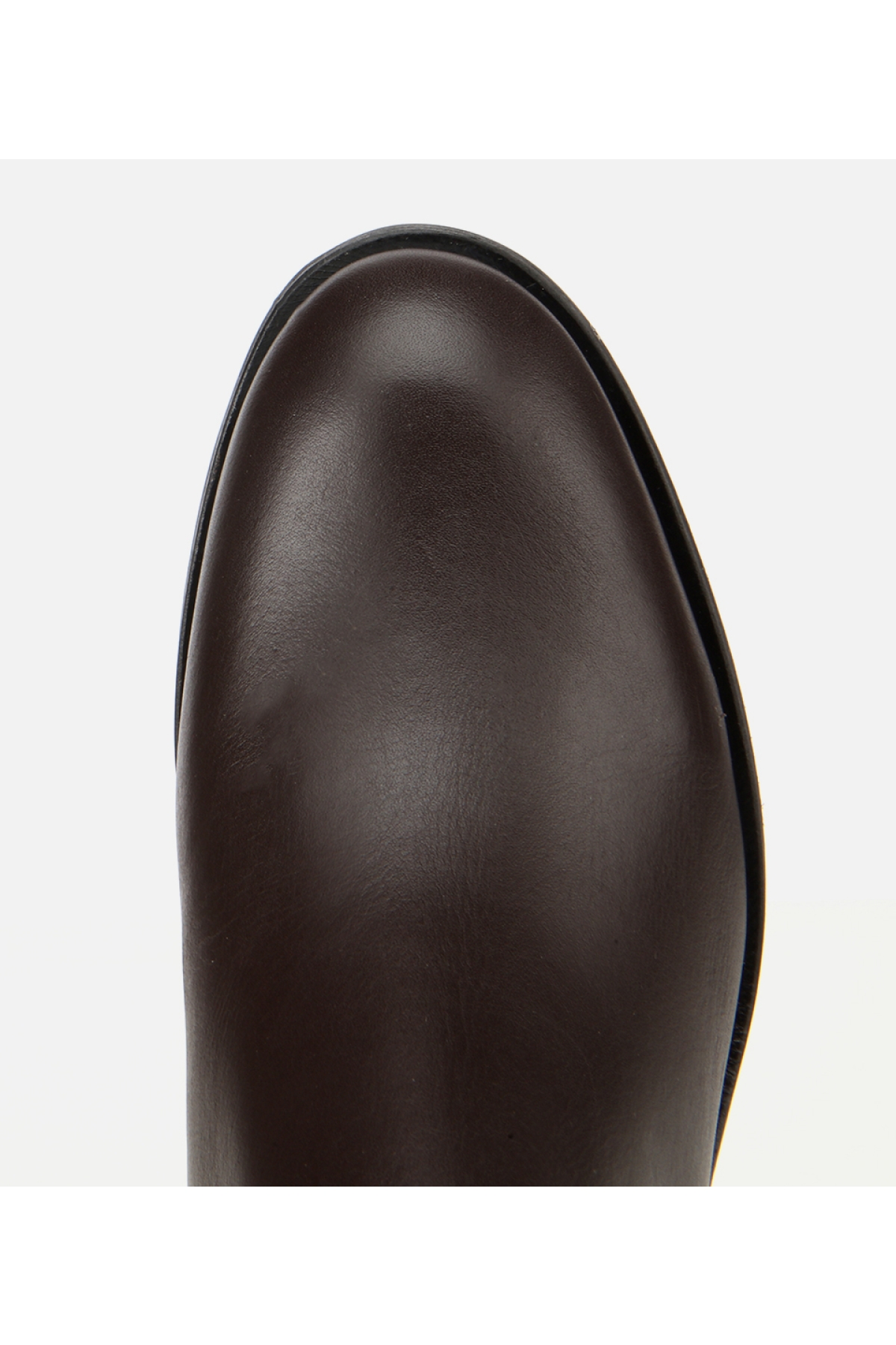 Kadın Deri Kahverengi Lastik Detaylı Bilekte Düz Bot - Görsel 5